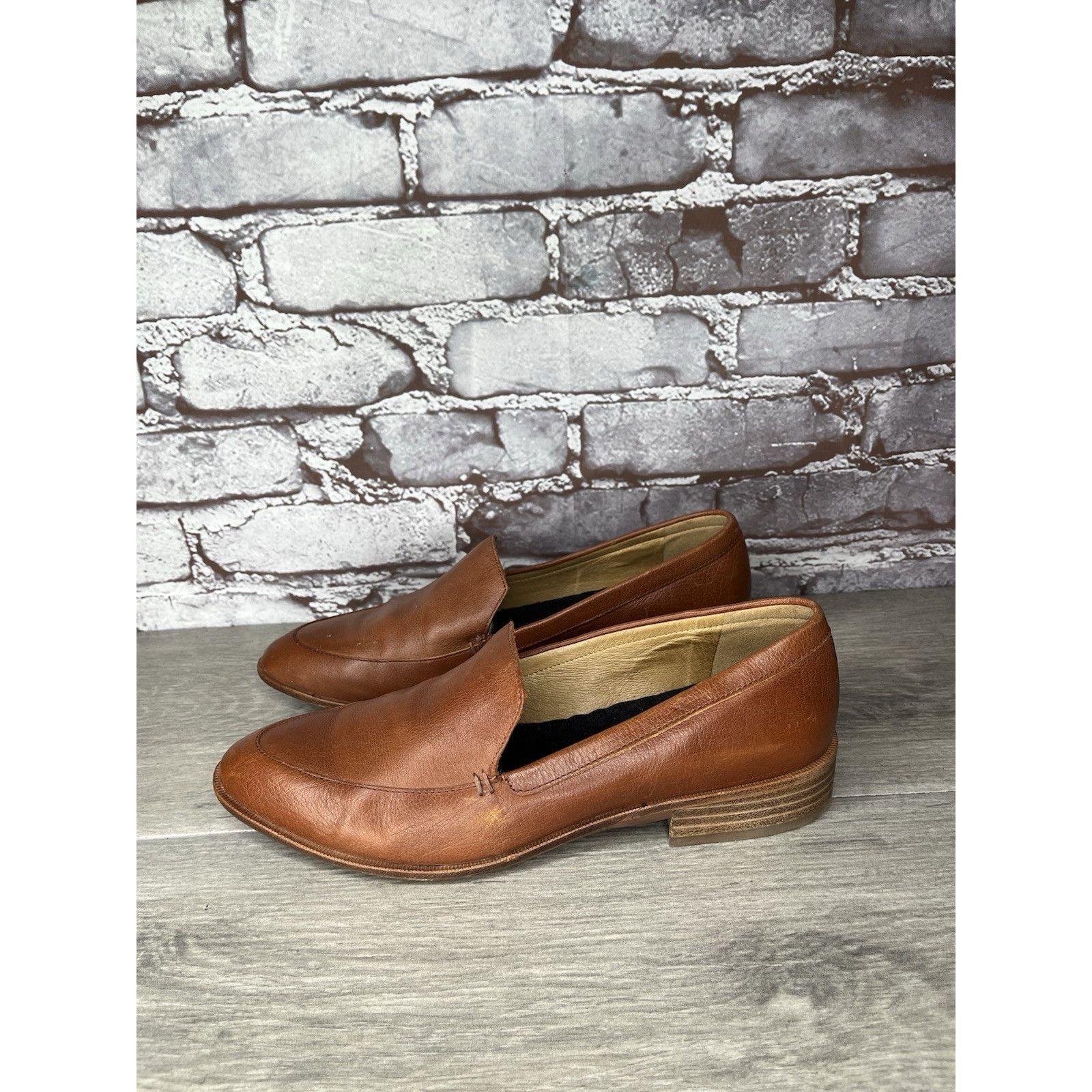 Madewell Madewell Frances Leather Loafers Burnished Mahogany Slip-On Size US 8.5 / IT 38.5 - 13 Thumbnail