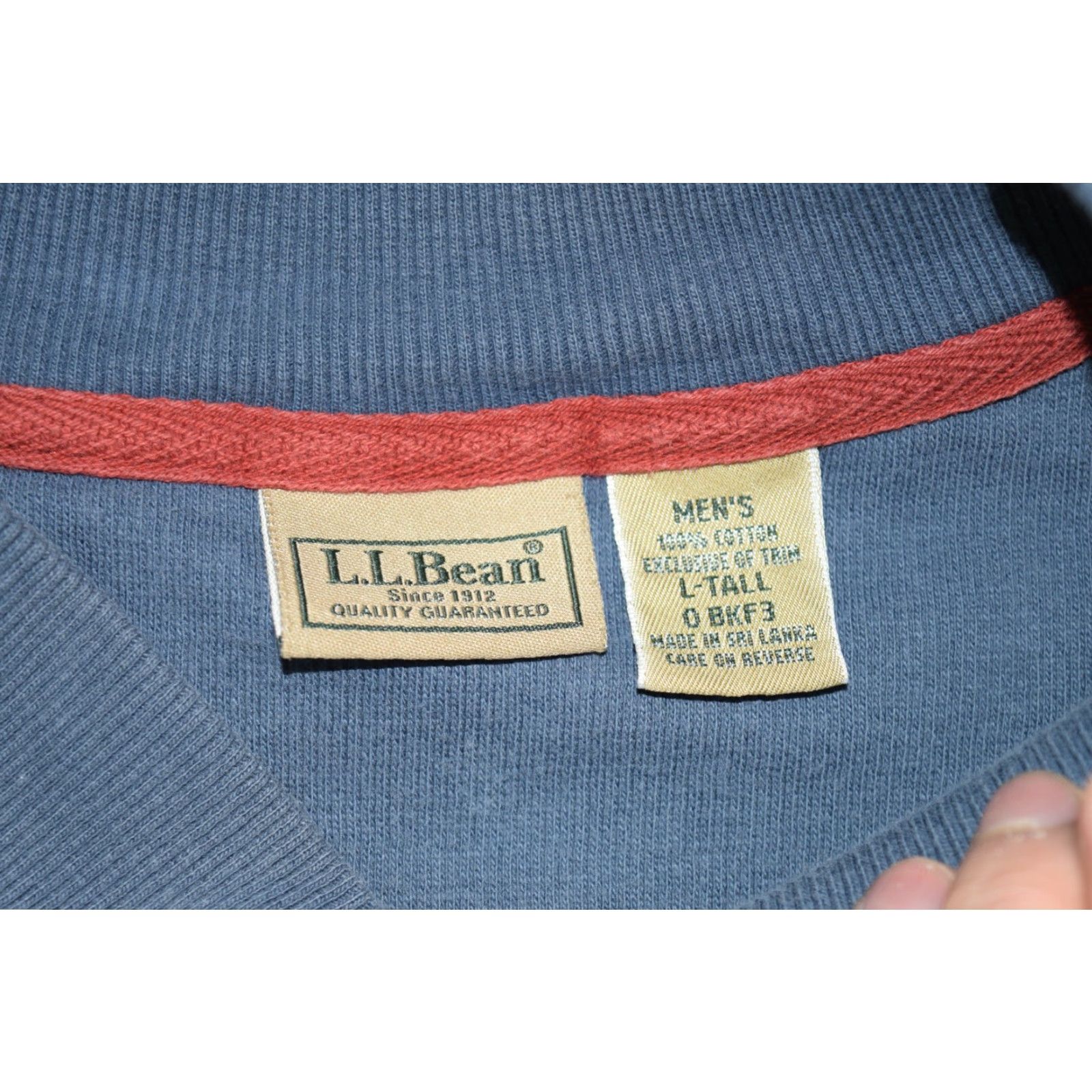Vintage VINTAGE L.L. BEAN Men’s Knit Sweater Fisherman Crewneck Long Sleeve Solid Blue Medium Size US L / EU 52-54 / 3 - 4 Thumbnail