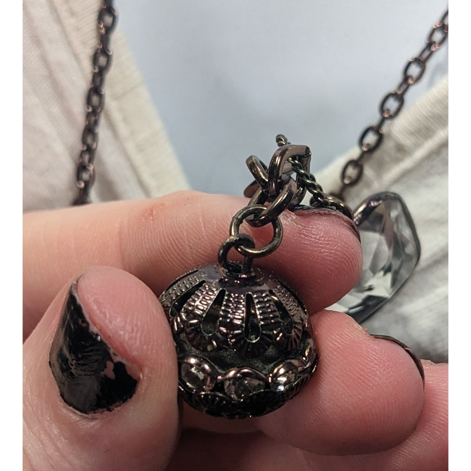 Other Steampunk Floral Gemmed Cluster Pendant Necklace Size ONE SIZE - 3 Thumbnail