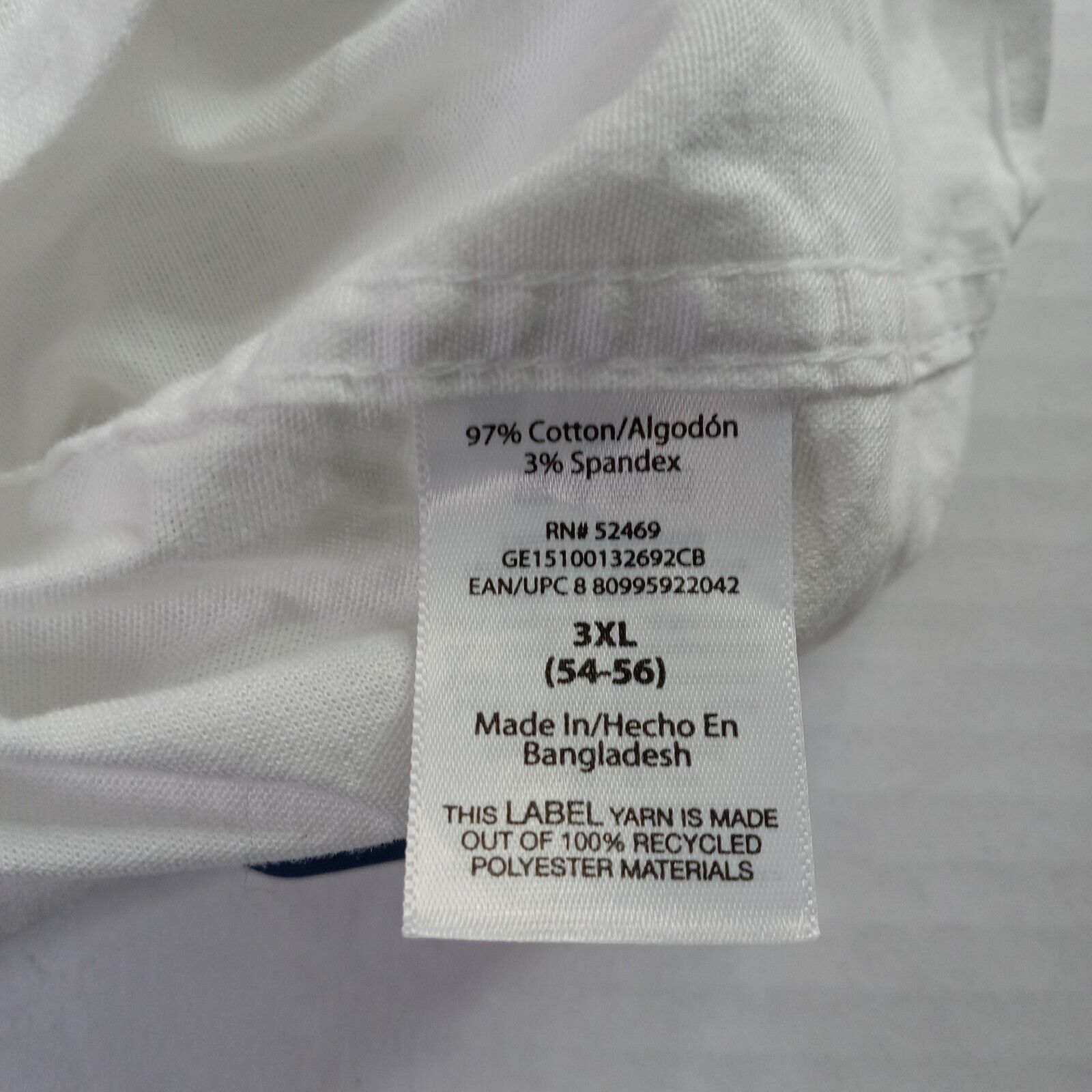George George Poplin Shirt Men's 3XL (54-56) White Classic Fit Size US XXL / EU 58 / 5 - 6 Thumbnail