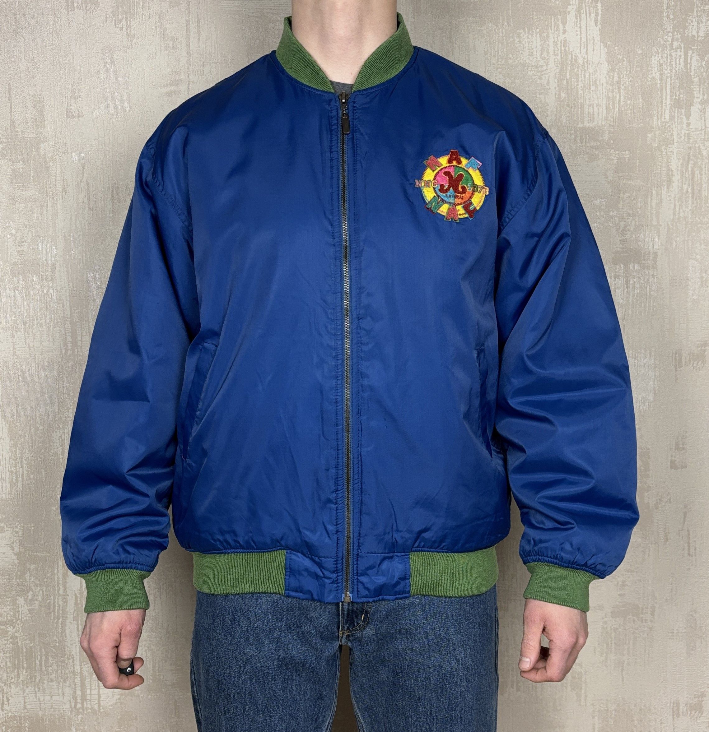 Vintage 90's NAF NAF Vintage Bomber Jacket Size fits to 2XL / 3XL Size US XXL / EU 58 / 5 - 2 Thumbnail