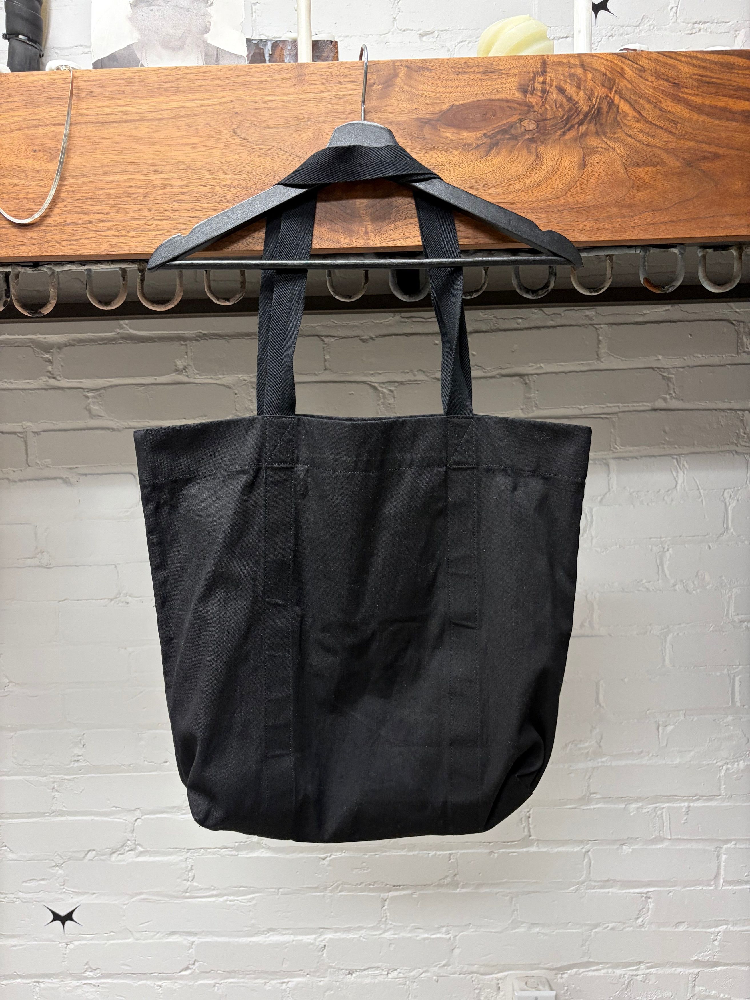 Yohji Yamamoto Yohji Yamamoto Black Canvas Tote Bag Size ONE SIZE - 3 Thumbnail