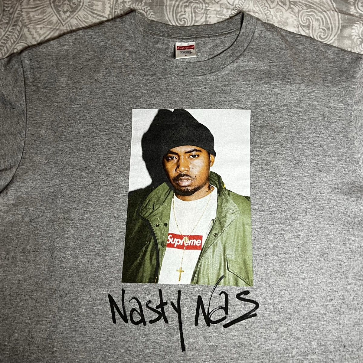 Supreme Supreme Nasty Nas Photo Tee Nas T shirt Size US L / EU 52-54 / 3 - 4 Thumbnail