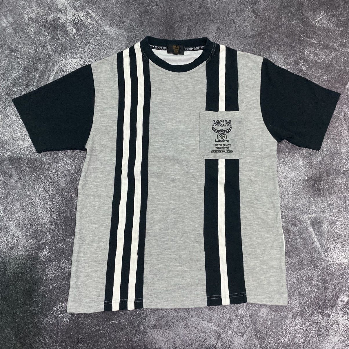 Vintage MCM Two Tone Color Pocket Tee 90s