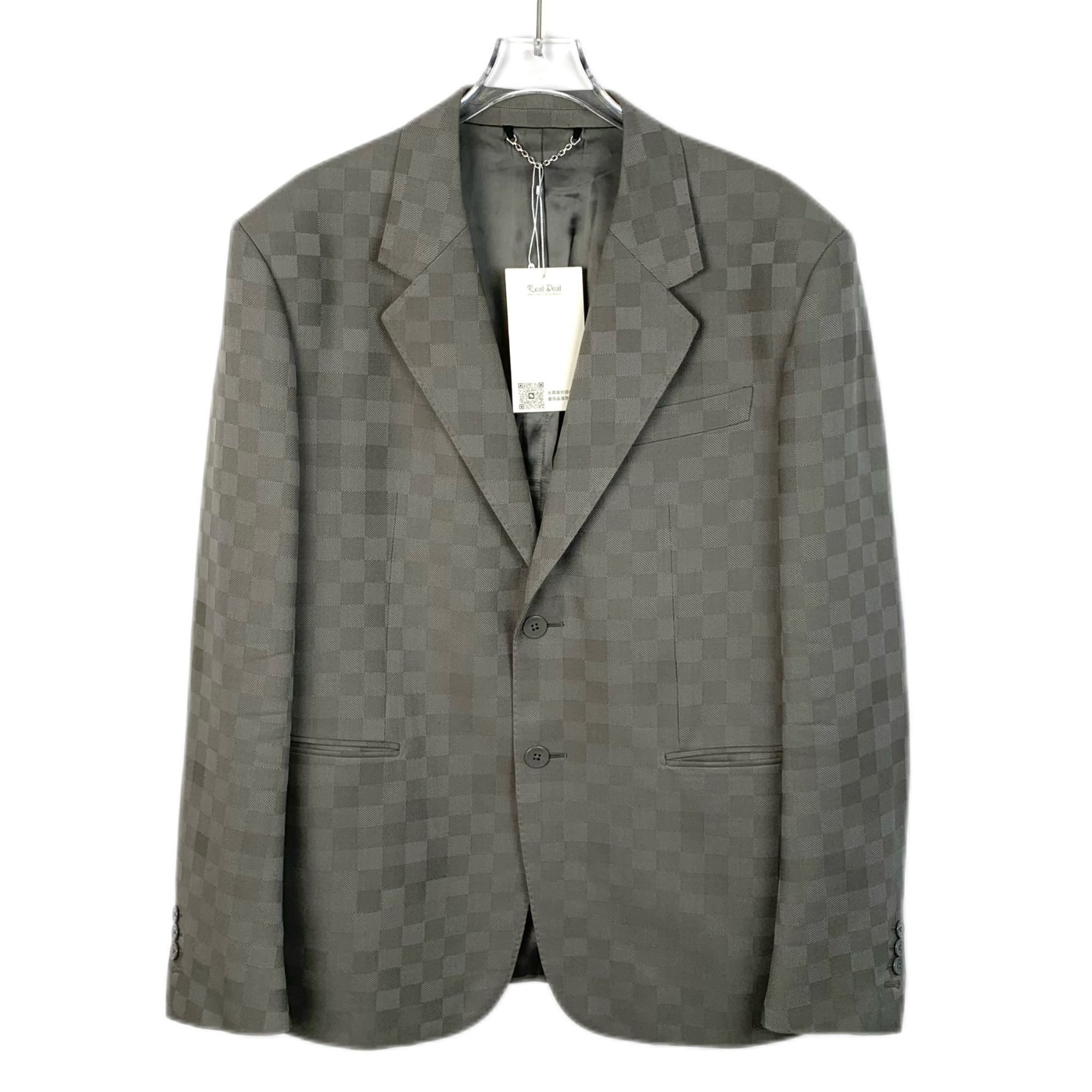 Louis Vuitton Louis Vuitton Mens Gray Checkered Blazer Jacket Size US M / EU 48-50 / 2 - 1 Thumbnail