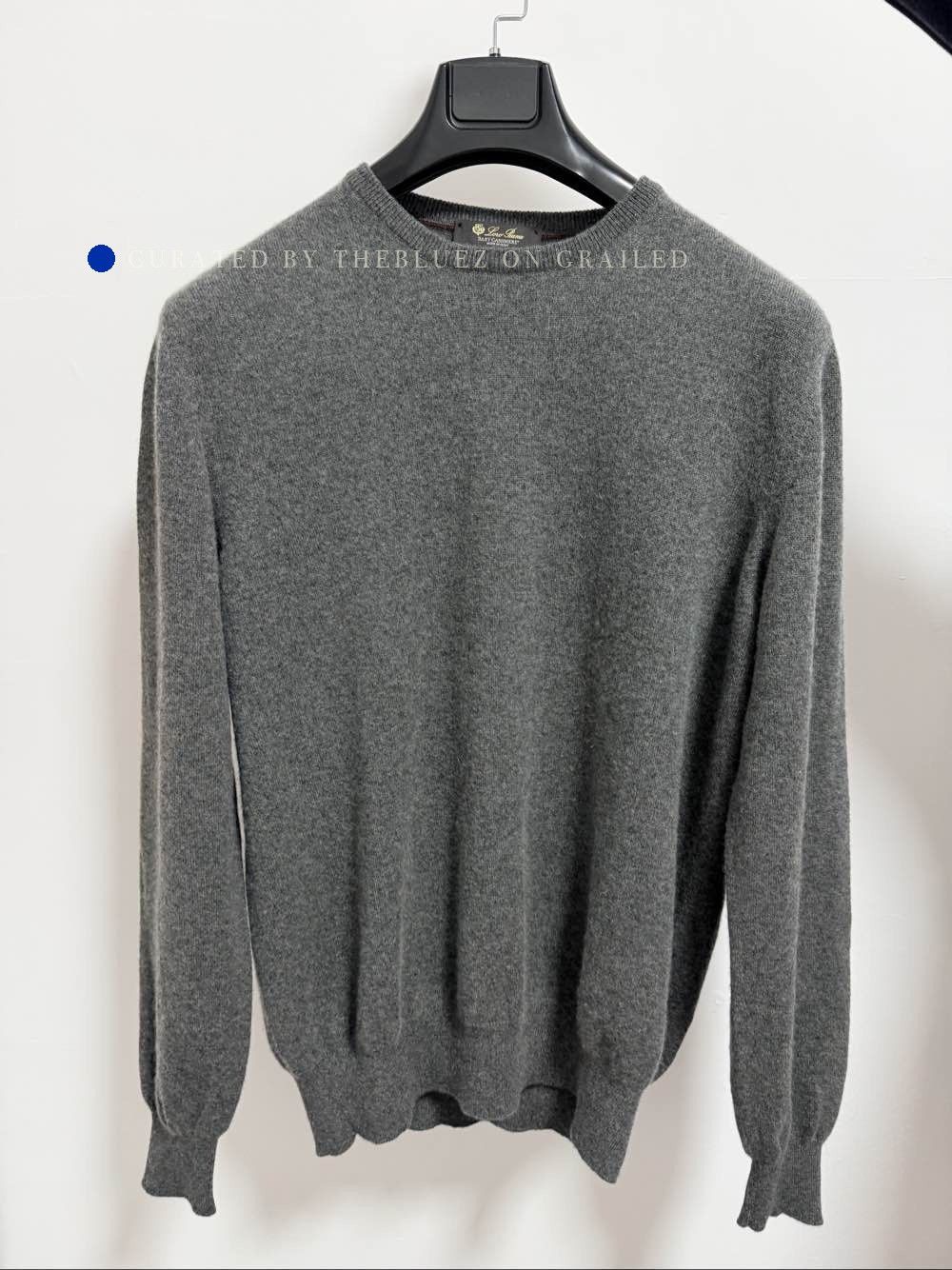 Loro Piana Gray Long-Sleeve Knit Sweater Size US L / EU 52-54 / 3 - 1 Thumbnail