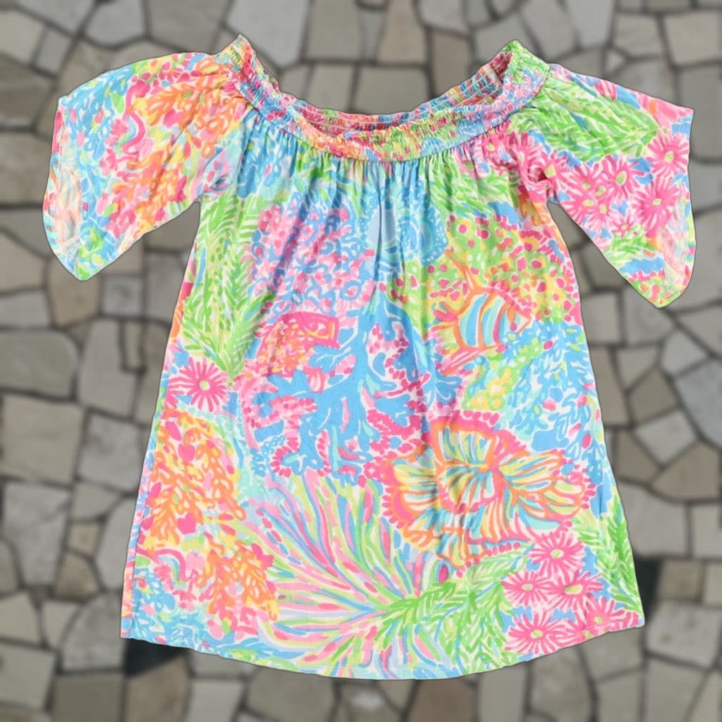 Lilly Pulitzer Lilly Pulitzer Almeria Lovers Coral Stretch All Over Print Top Women's XS Shirt Size XS / US 0-2 / IT 36-38 - 1 Thumbnail