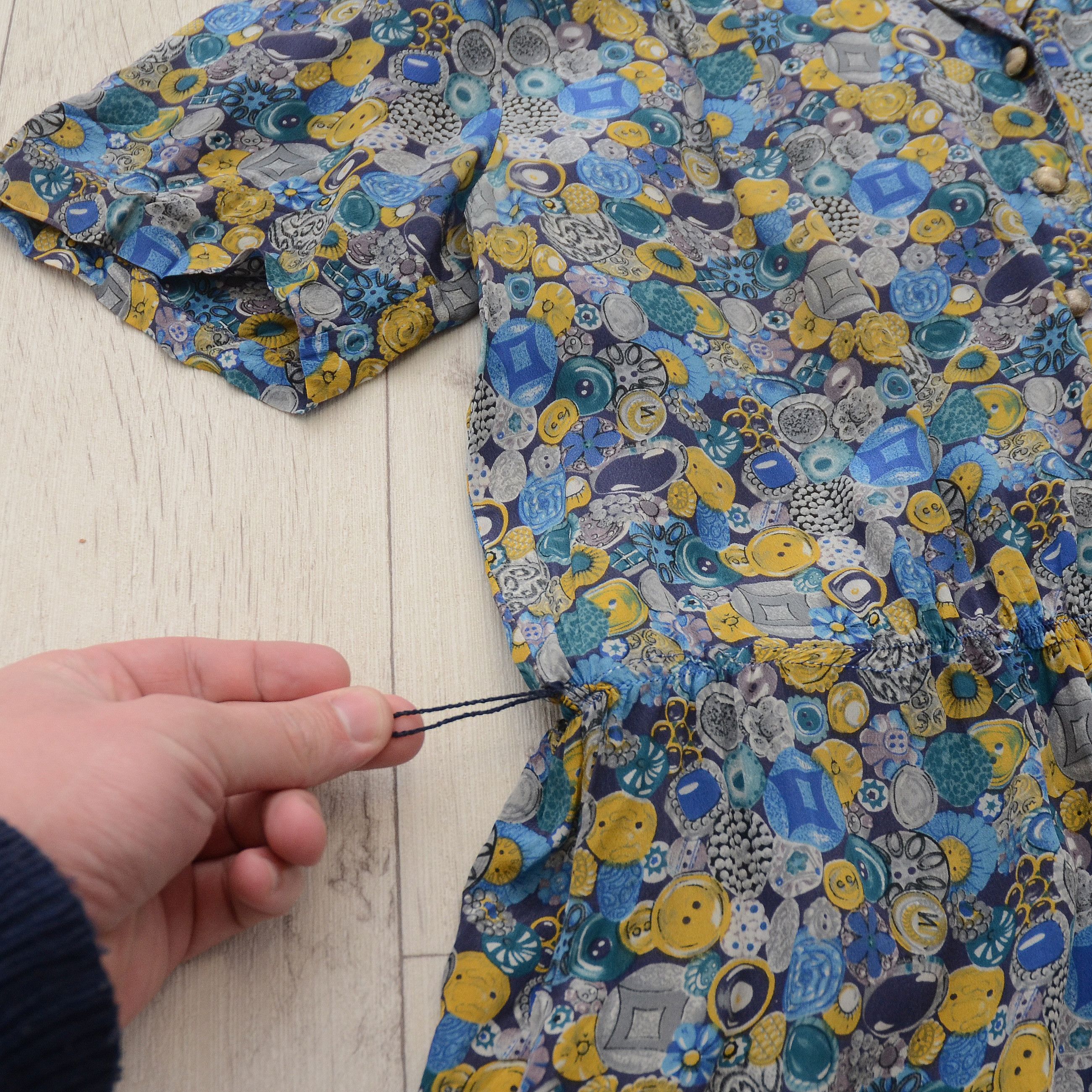 Designer × Vintage Vintage Devernois Paris Silk Dress Made in France US8 Floral Size M / US 6-8 / IT 42-44 - 5 Thumbnail