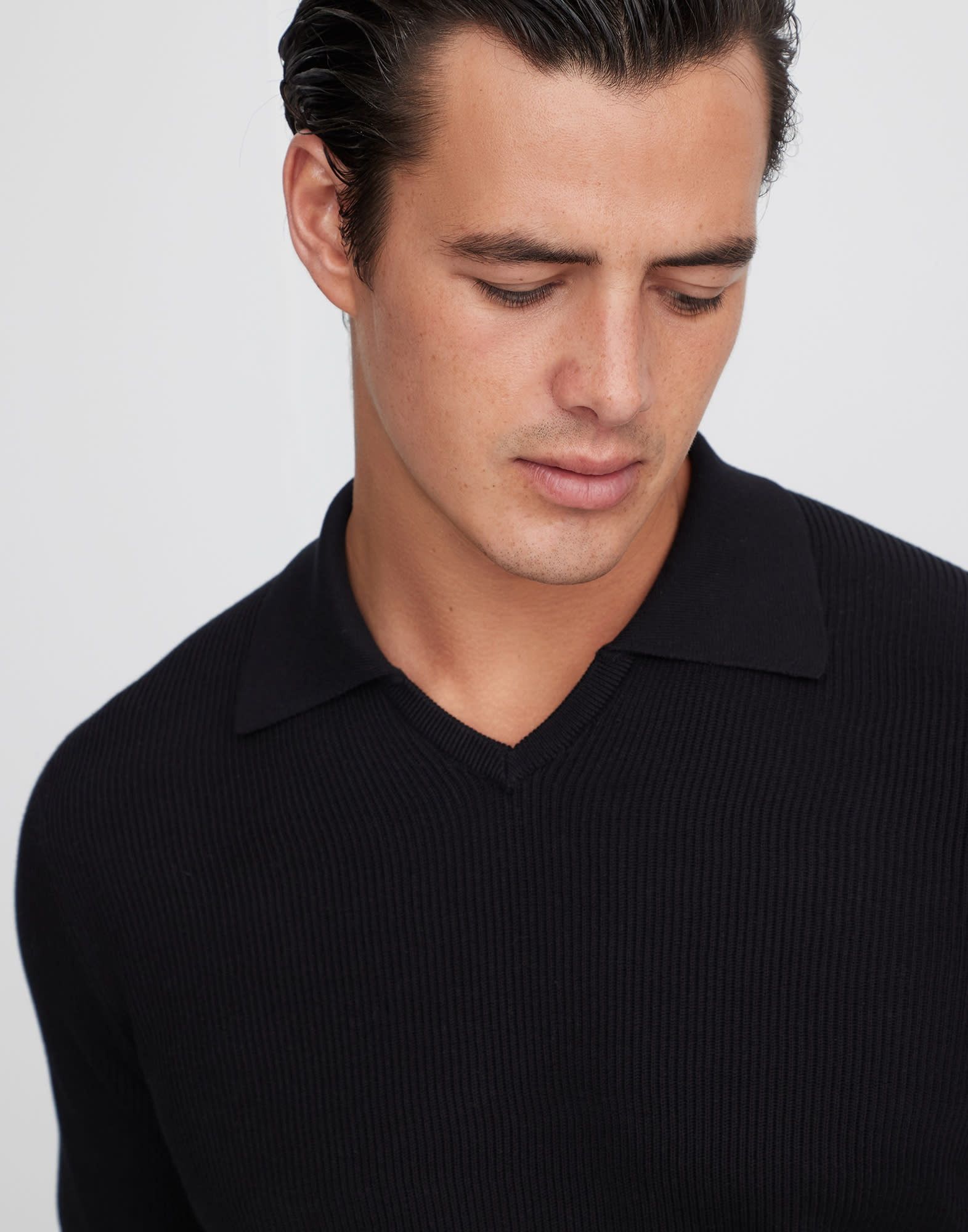 Brunello Cucinelli Polo Sweater in Black Size US M / EU 48-50 / 2 - 3 Thumbnail