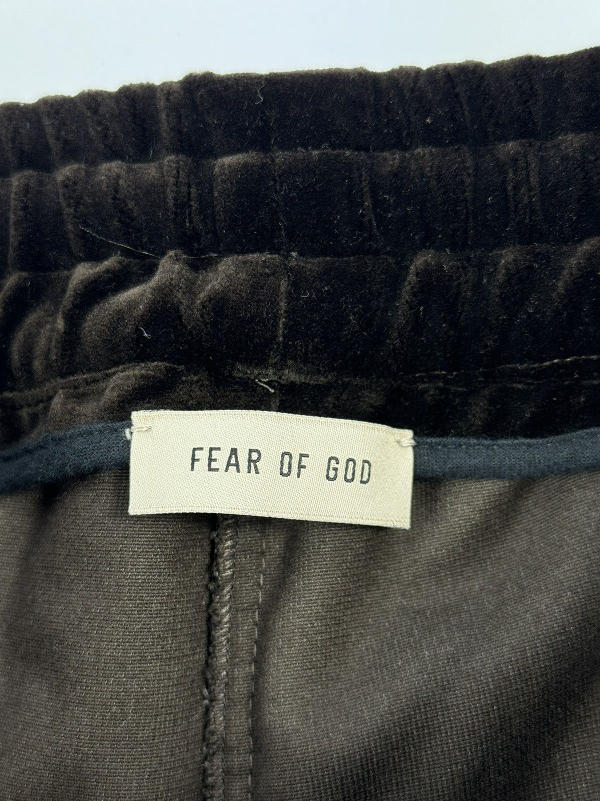 Fear of God Forum Striped Canvas-Trimmed Velvet Track Pants Size US 34 / EU 50 - 4 Thumbnail