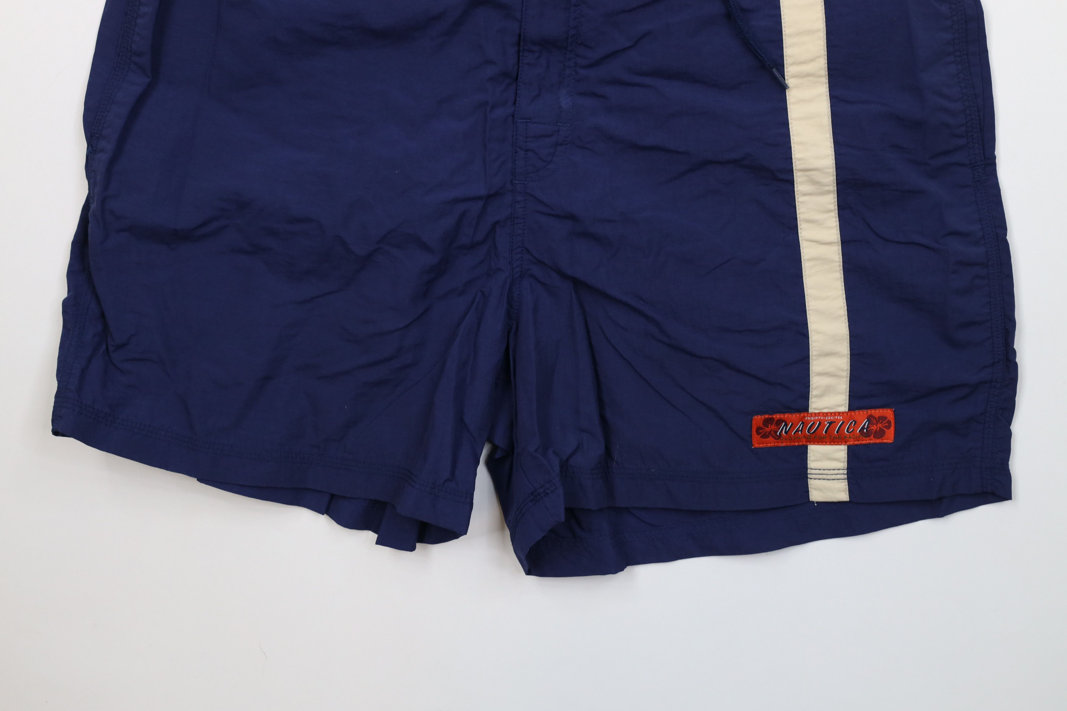 Nautica Vintage 90s Nautica Above Knee Lined Shorts Swim Trunks Size US 34 / EU 50 - 4 Thumbnail