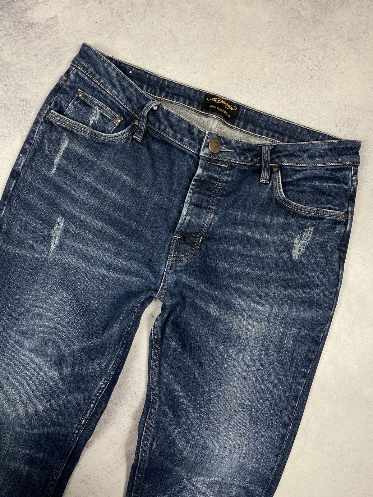 Ed Hardy Ed Hardy by Christian Audigier Jeans Men's Big Logo Y2k Size US 34 / EU 50 - 9 Thumbnail