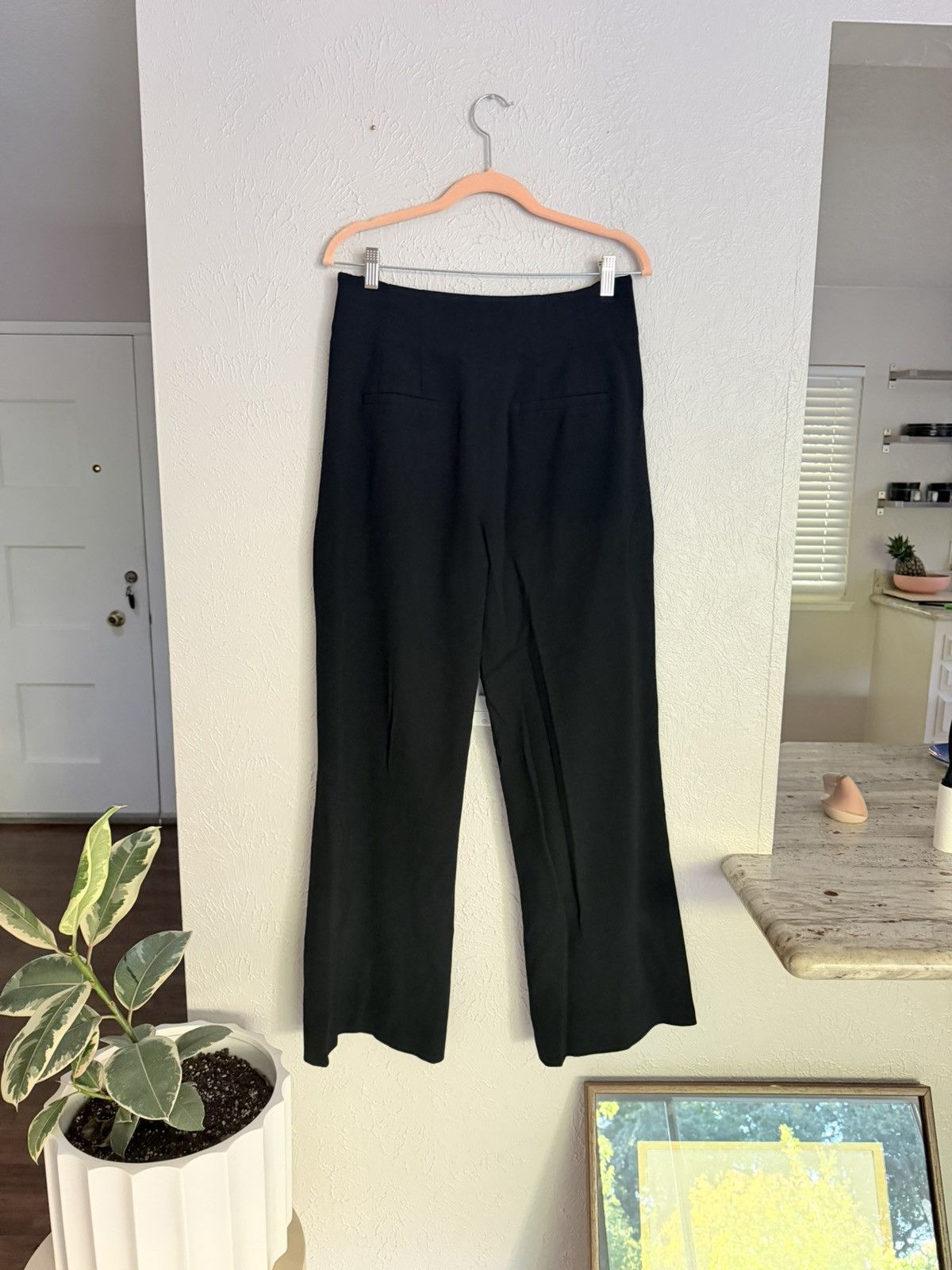 A.L.C. A.L.C. Estrada high waisted wide leg black trouser pants 10 Size 32" / US 10 / IT 46 - 7 Thumbnail