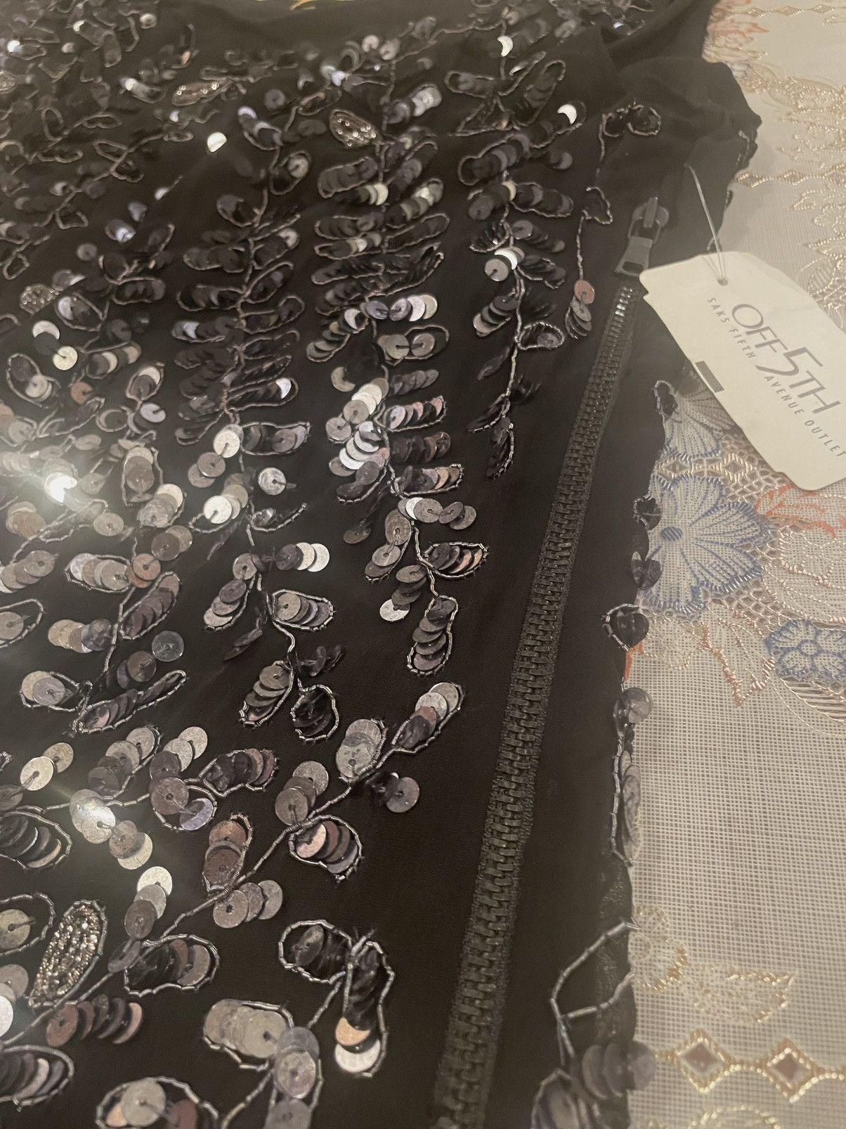 Alice + Olivia Alice + Olivia Black and Silver Sequin Dress Size S / US 4 / IT 40 - 3 Thumbnail