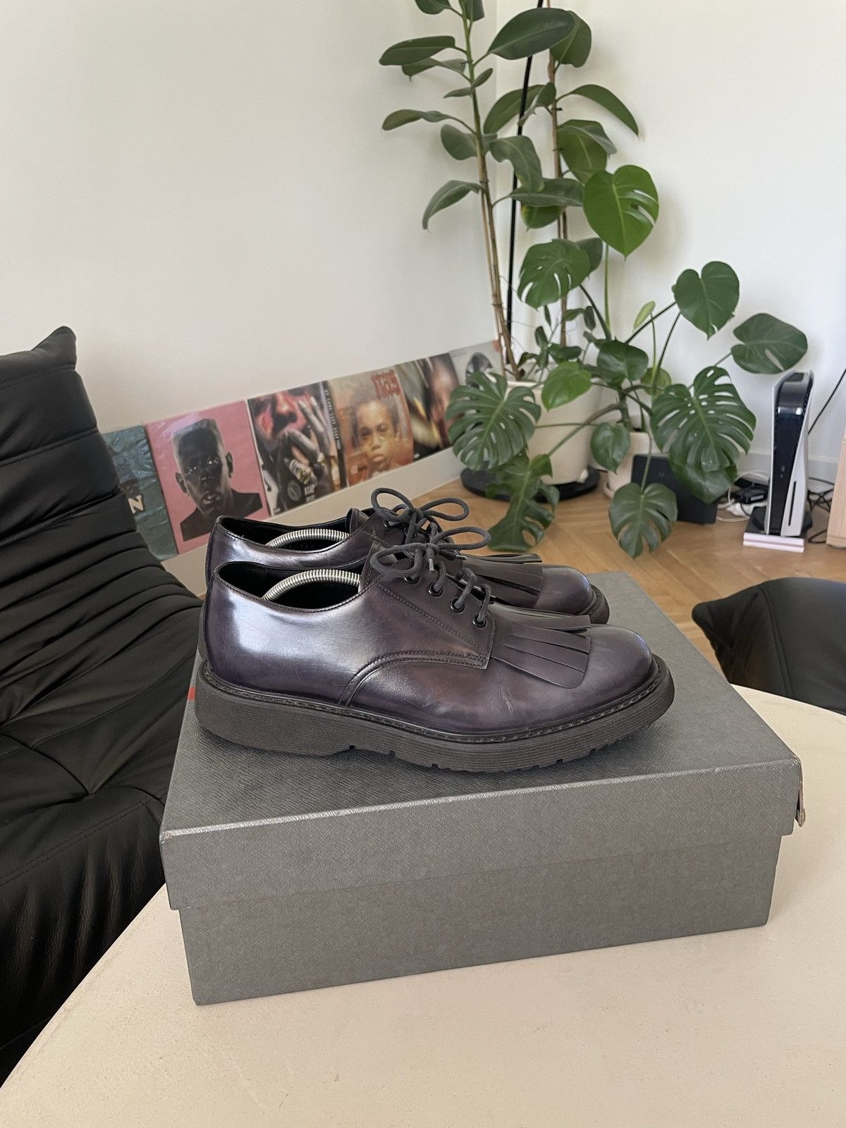 Prada Prada Washed Purple Derby Boots Designer Luxury Rare Hype Size US 8 / EU 41 - 2 Thumbnail