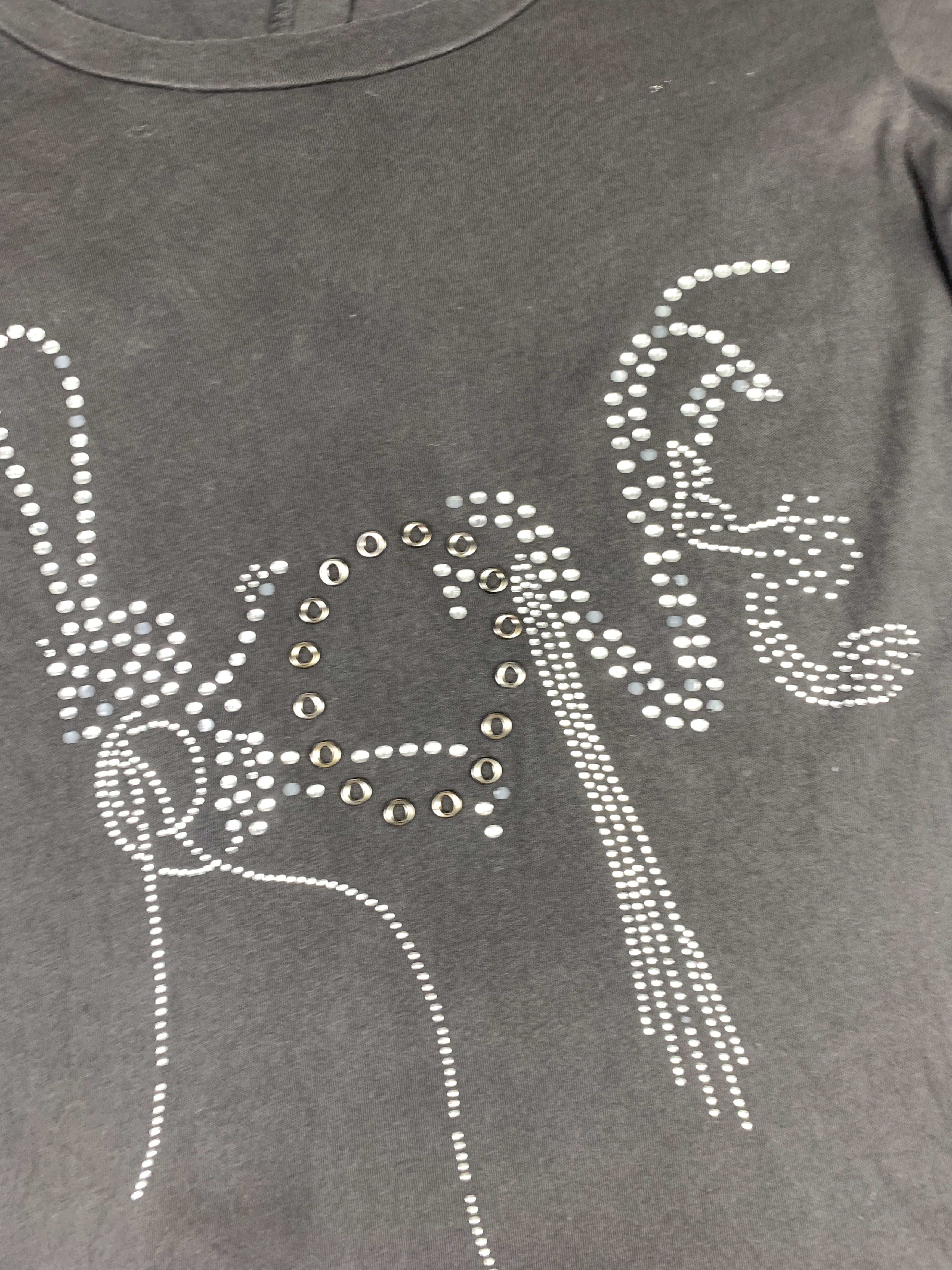 Japanese Brand SVDK Black Multifabric Studded Dressy Tee (M) Size M / US 6-8 / IT 42-44 - 5 Thumbnail