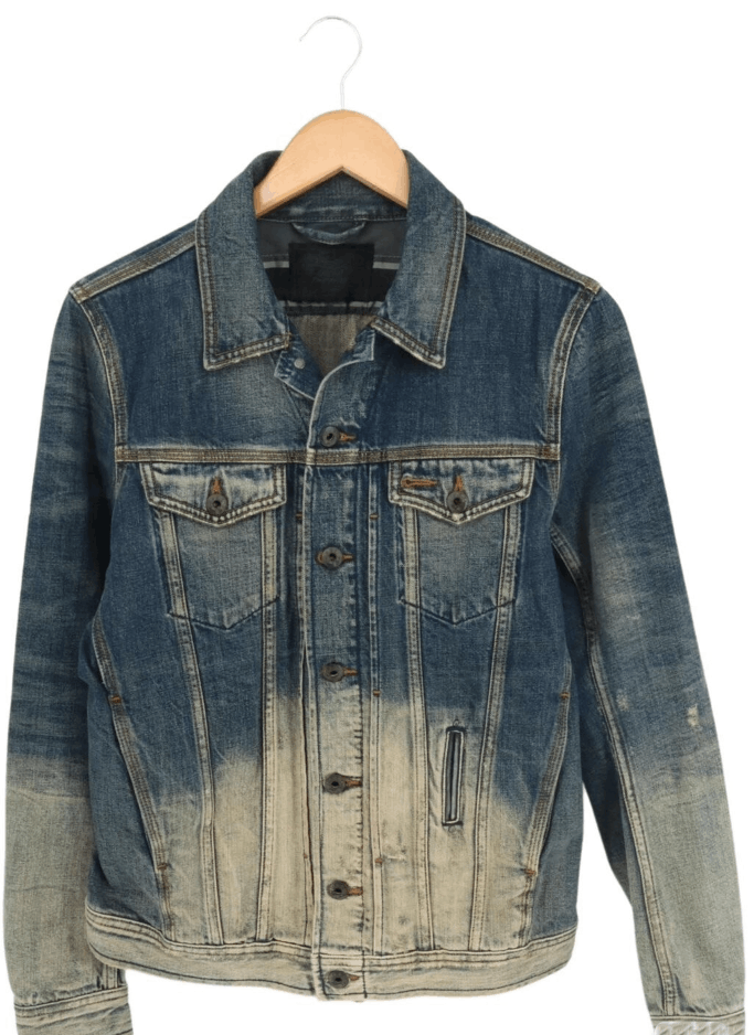 Image of Diesel Gradient Denim Jacket Size S in Green, Men's