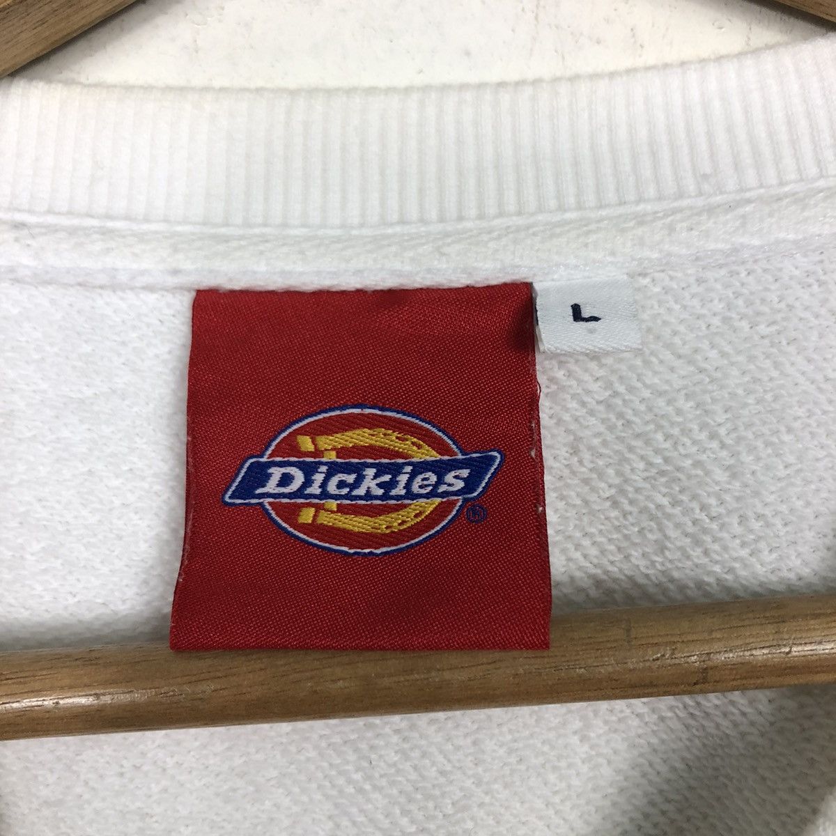 Japanese Brand × Vintage 📌Vintage Sweatshirt Rich White Dickies Worker Big Logo Size US L / EU 52-54 / 3 - 15 Thumbnail