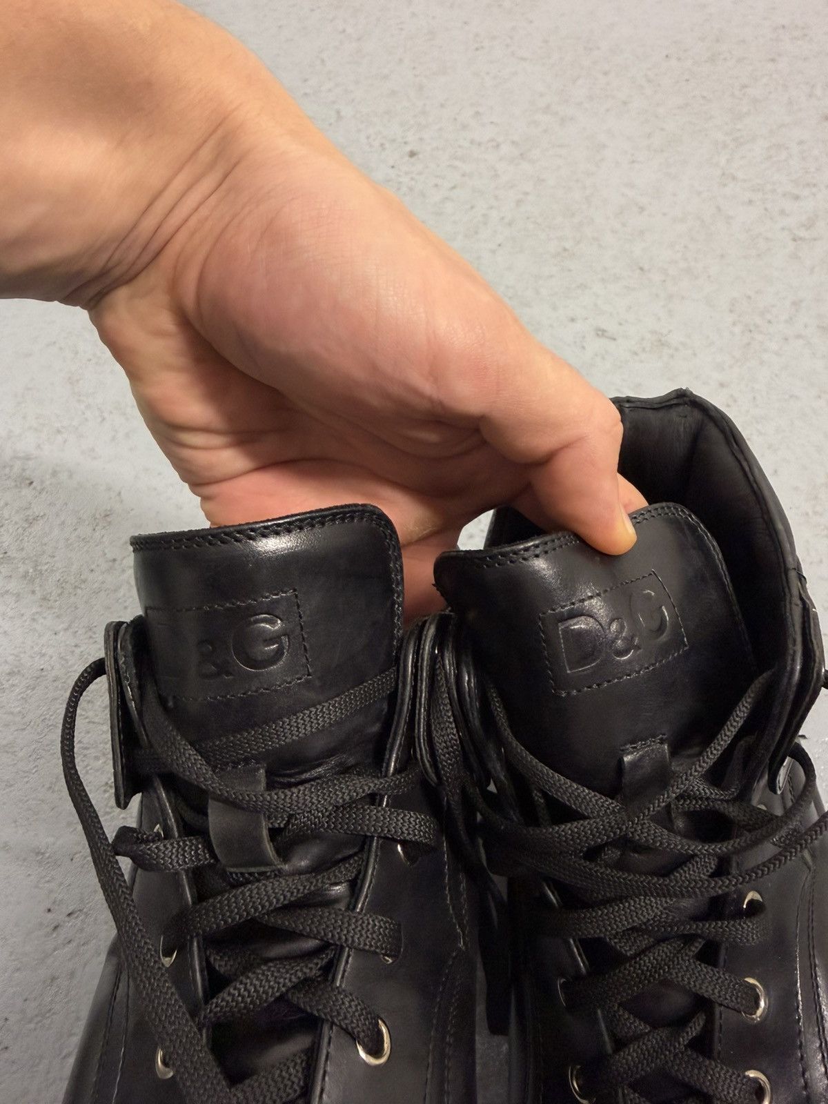 Dolce & Gabbana Vintage Dolce & Gabbana Combat Miltary Leather Sneakers Size US 8 / EU 41 - 7 Thumbnail