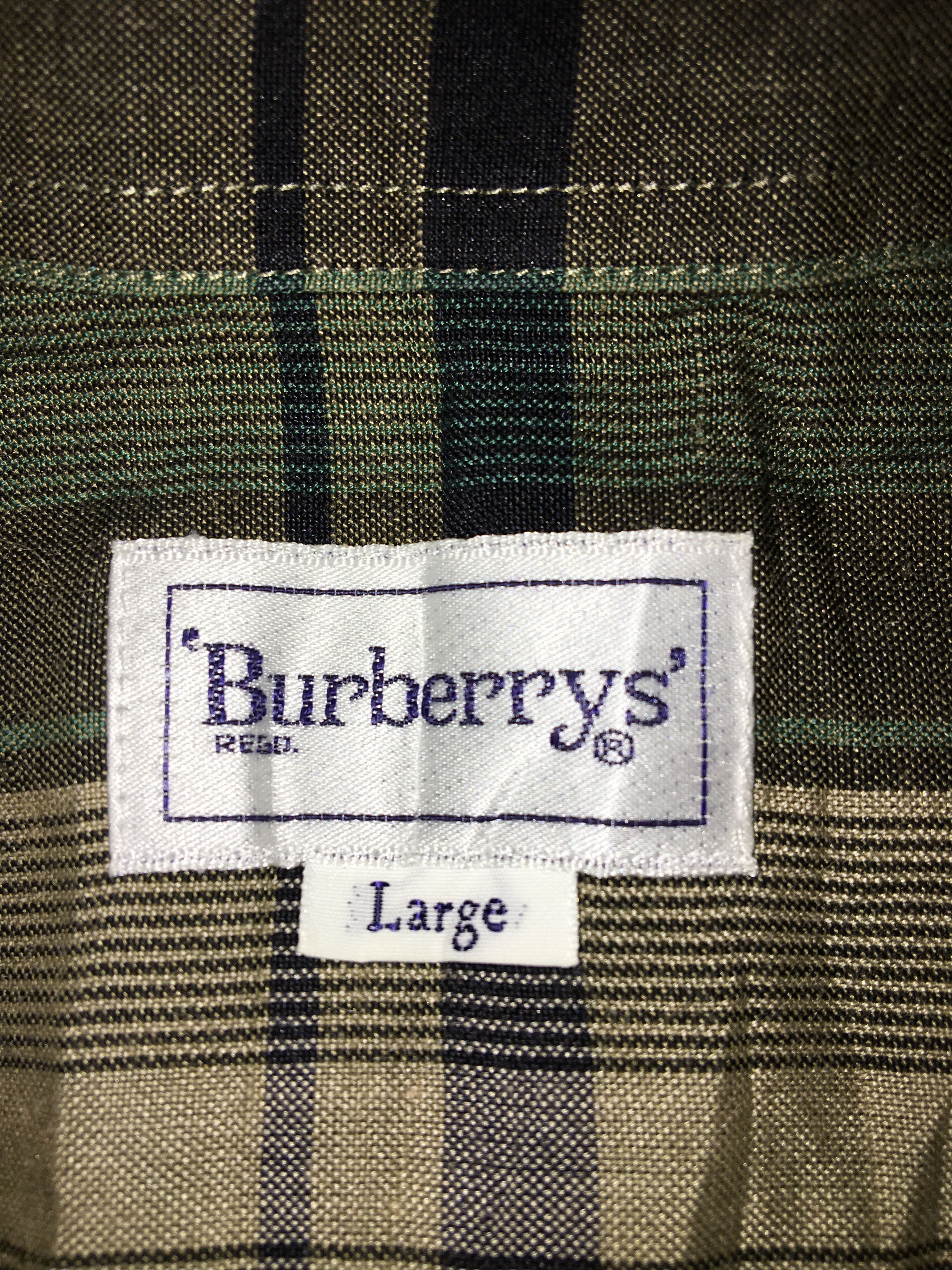 Vintage Vintage Open Collar Burberry Button Ups Size US L / EU 52-54 / 3 - 7 Thumbnail