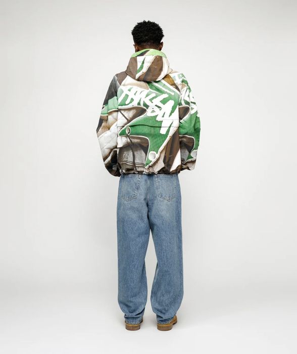 Vintage Stussy Beach Shell Jacket Baja Print | Grailed