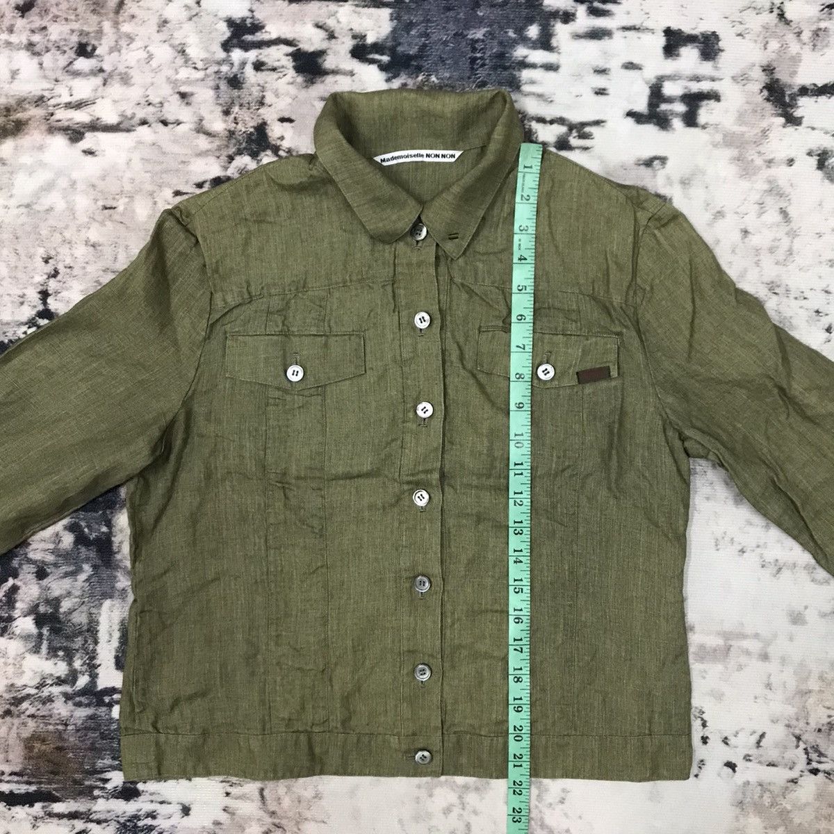 Japanese Brand × Mademoiselle Non Non × Vintage Madmoiselle Non Non Pocketed Button Up Colared Neck Denimtop Size S / US 4 / IT 40 - 12 Thumbnail
