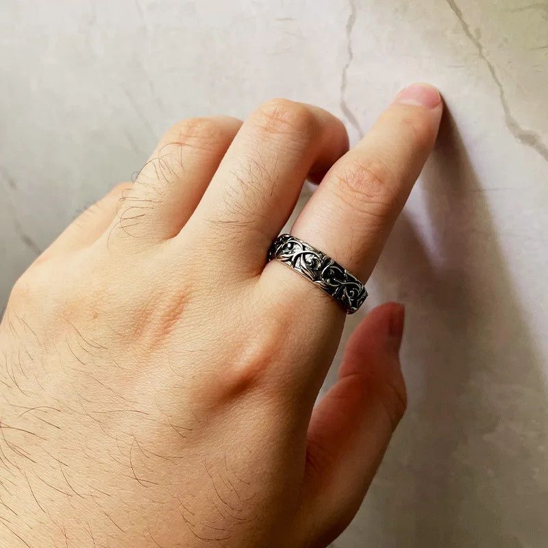 Jewelry Retro Eternal Vine Flower Ring Size ONE SIZE - 6 Thumbnail