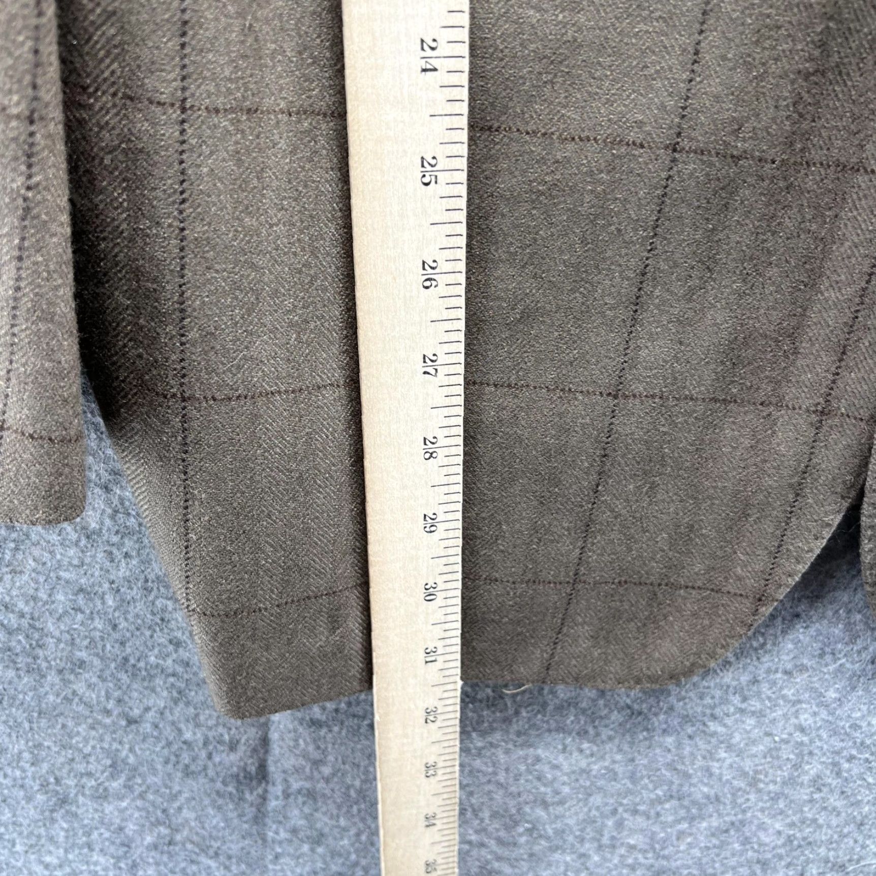 Corneliani Corneliani Blazer Men 42L Brown Cashmere Rayon Glen Check Single-Breasted One-Button Jacket Coat Tailored Blazer Mens Jacket Fashion Suit Casual Size 42R - 6 Thumbnail