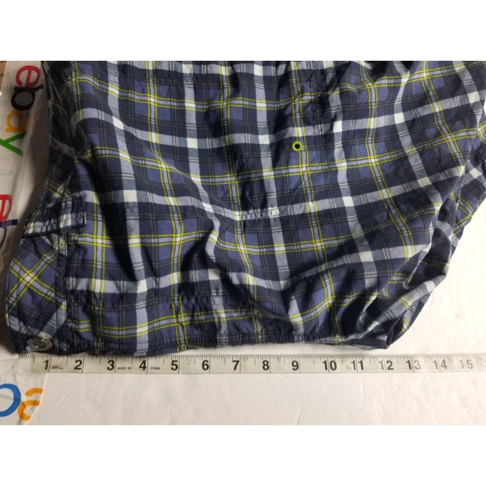 ExOfficio ExOfficio Cargo Shorts Mens Size 40 Plaid Outdoors Casual Lightweight Cargo Pocket Blue Regular 10in Inseam Seasonal Summer Winter Spring Fall Mens Size US 40 / EU 56 - 4 Thumbnail