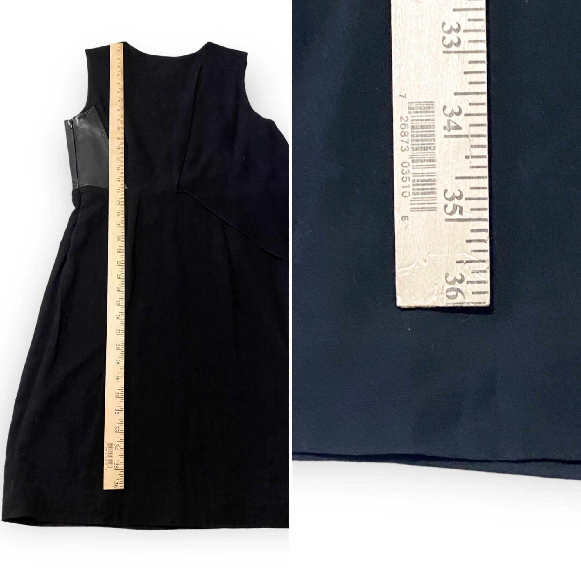 Alexander Wang Alexander Wang Black Sheath Dress with Leather trim, size 10 Size L / US 10 / IT 46 - 13 Thumbnail