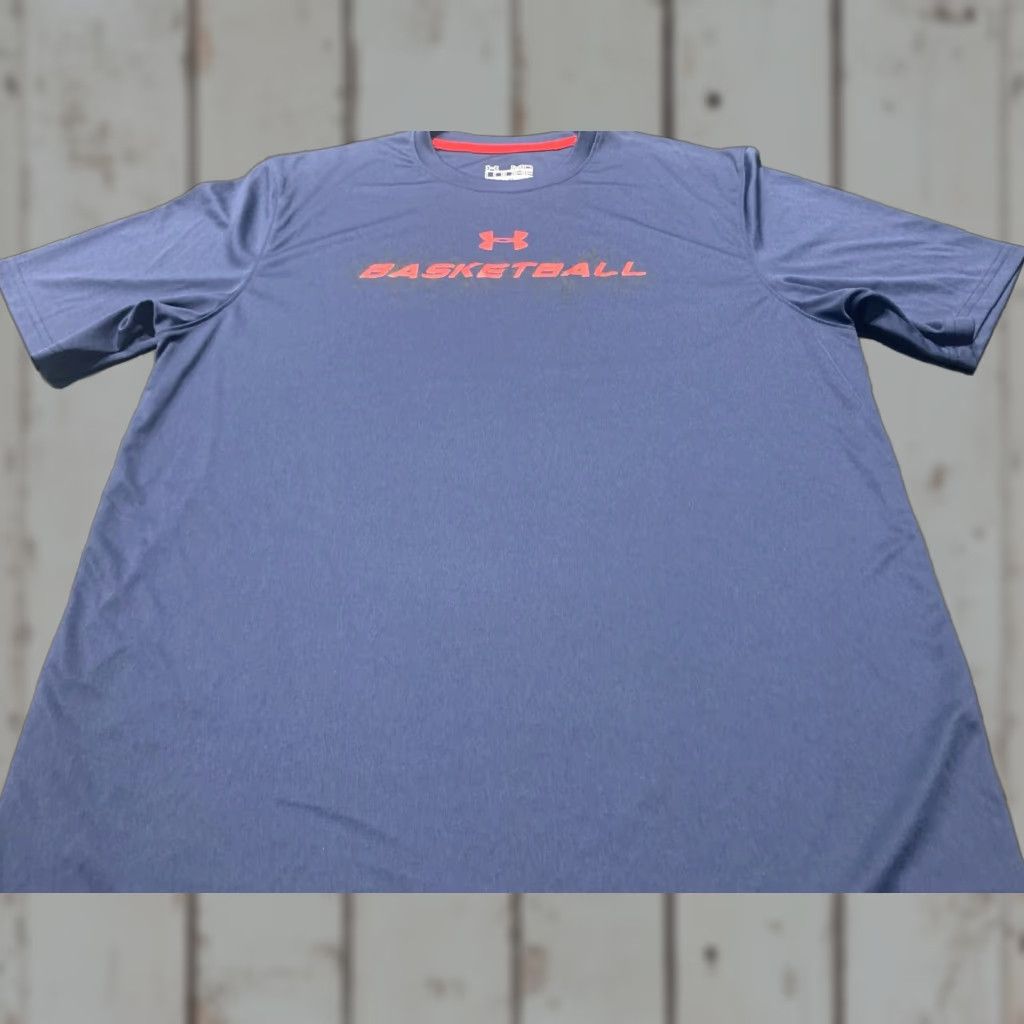 Under Armour VINTAGE Under Armour HeatGear Basketball T-Shirt Men’s Medium Crew Neck Short Sleeve Activewear Blue Size US M / EU 48-50 / 2 - 1 Thumbnail