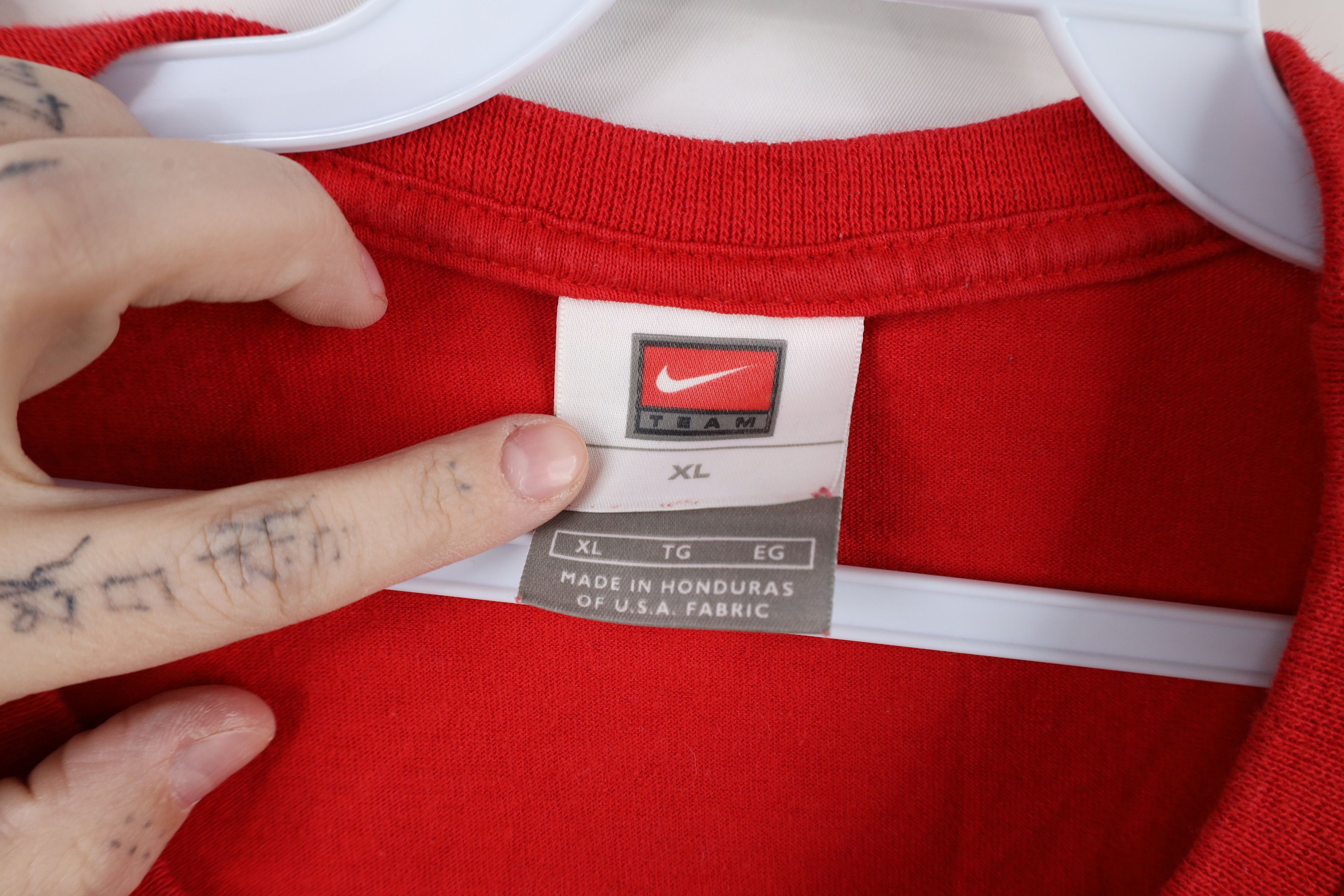 Nike × Vintage Vintage Nike Scott Mini Swoosh Ohio State University T-Shirt Size US XL / EU 56 / 4 - 8 Thumbnail
