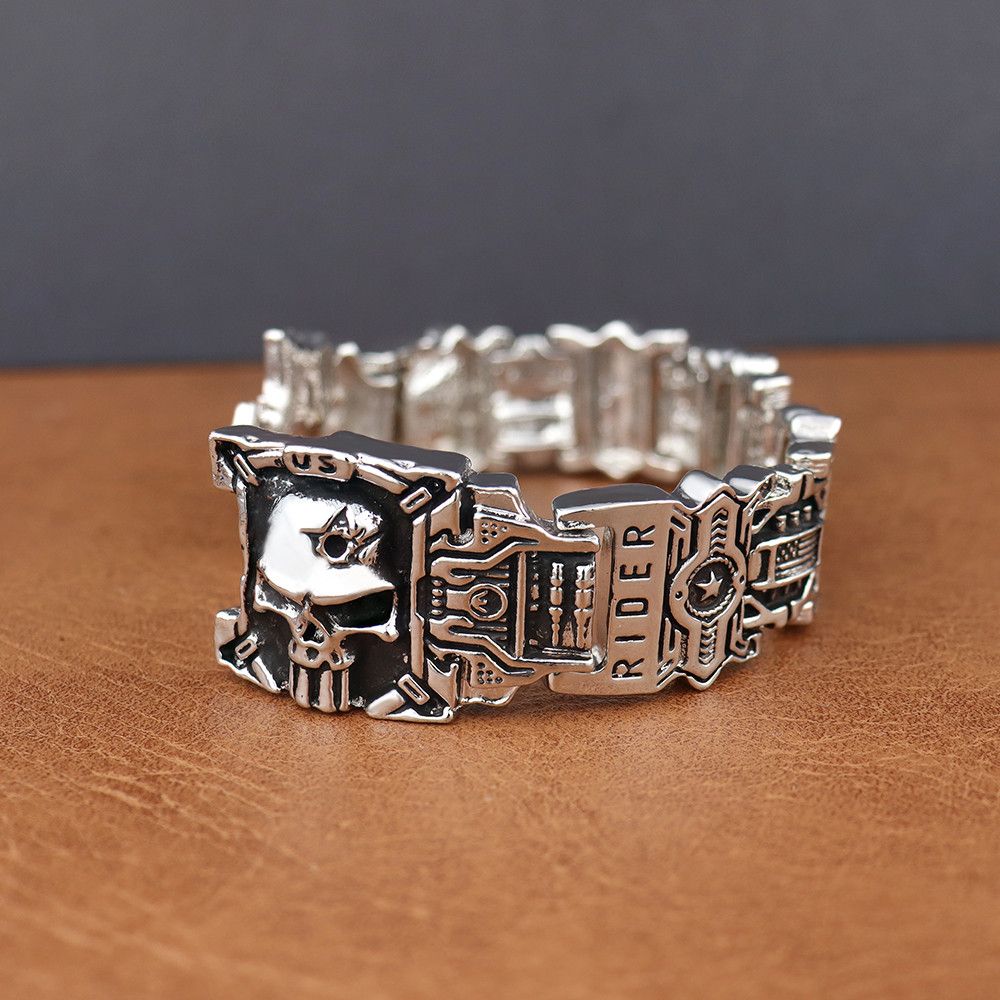 Other Domineering Skull Punk Rock Charm Rider Gothic Bracelet Size ONE SIZE - 3 Thumbnail