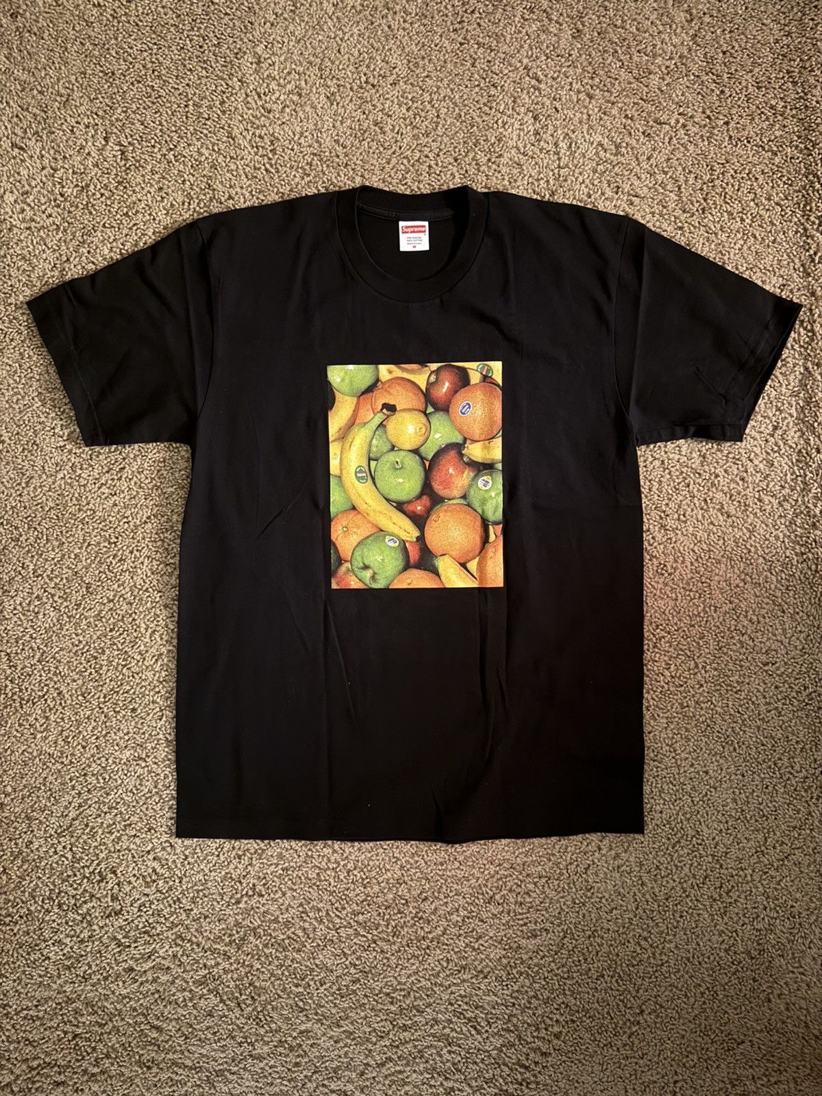Supreme S/S Fruit Shirt Black Size Medium DS SS19
