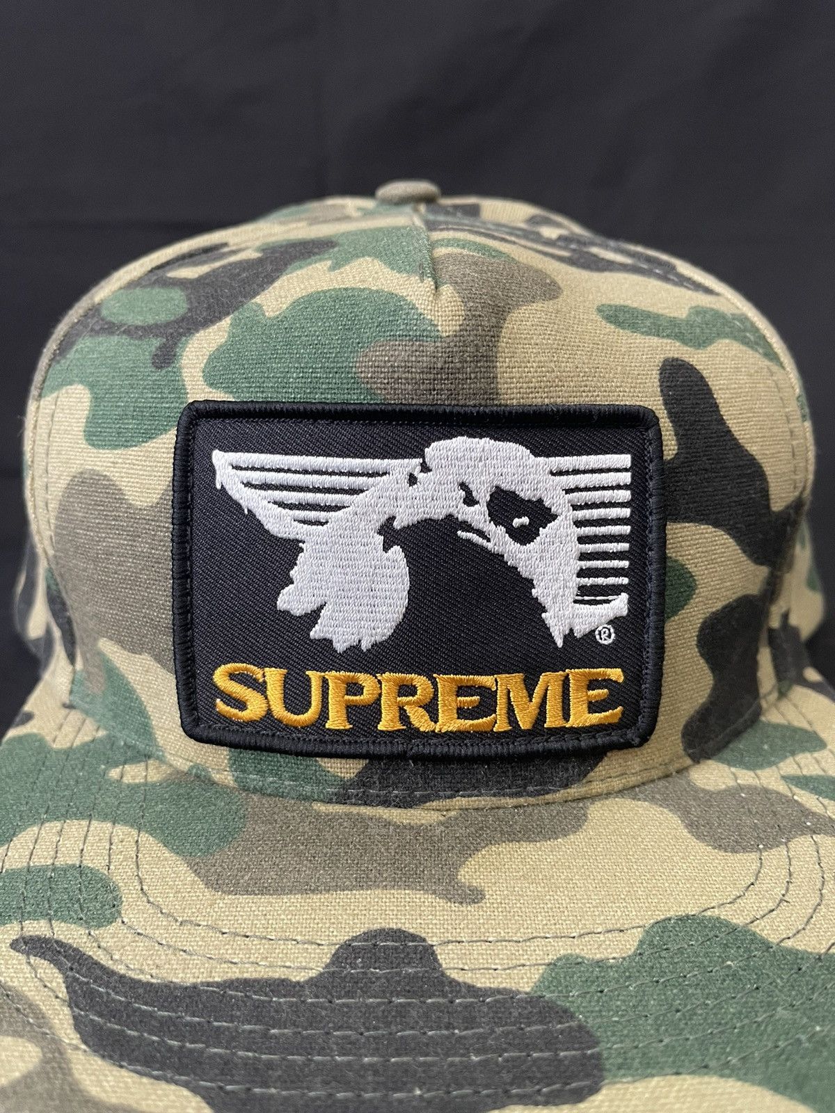 Supreme FW09 Supreme Eagle Patch 5 Panel Snapback Cap Hat Size ONE SIZE - 4 Thumbnail