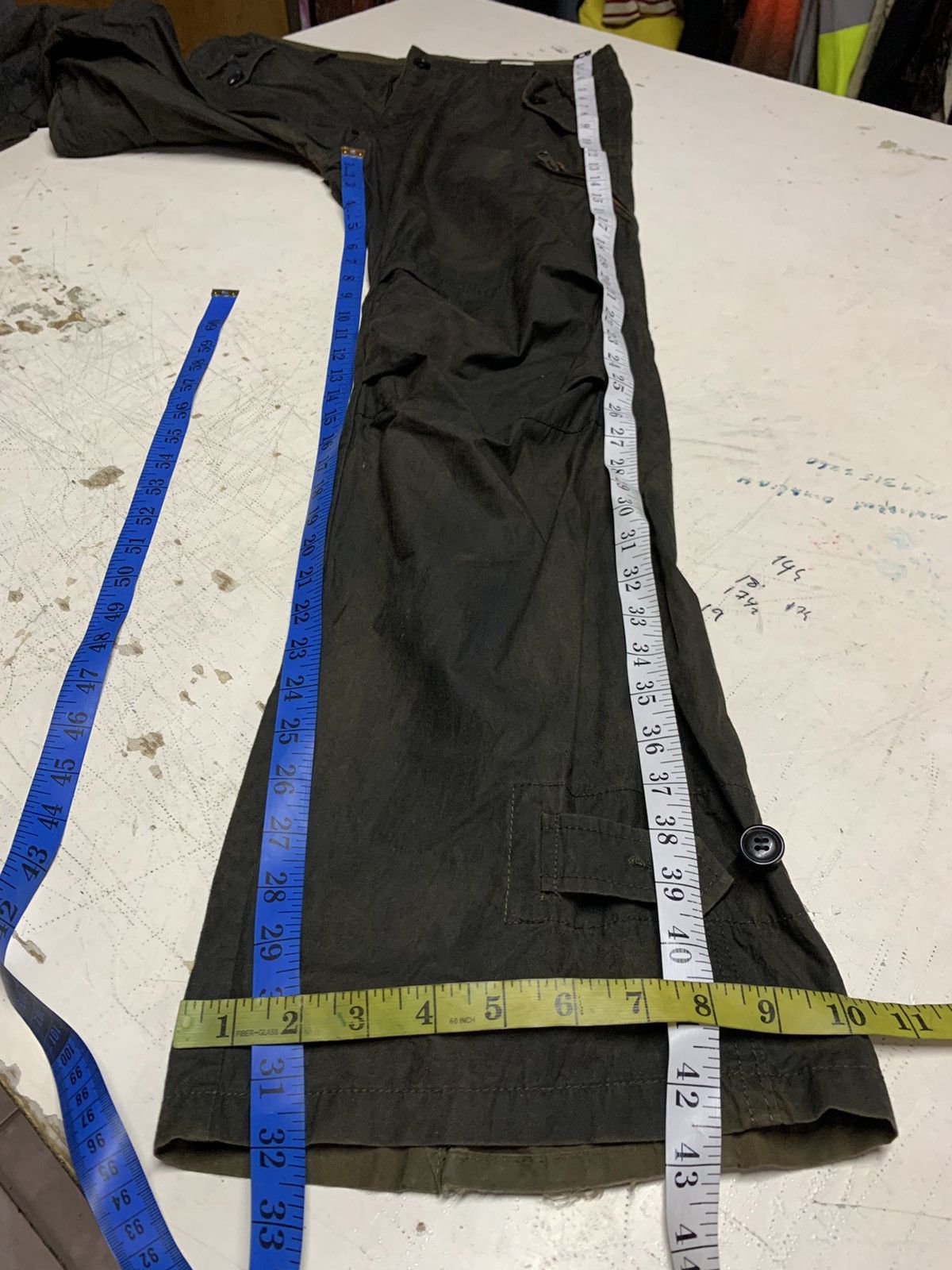 Designer 291285= HOMME multi pocket cargo pants Size US 33 - 23 Thumbnail