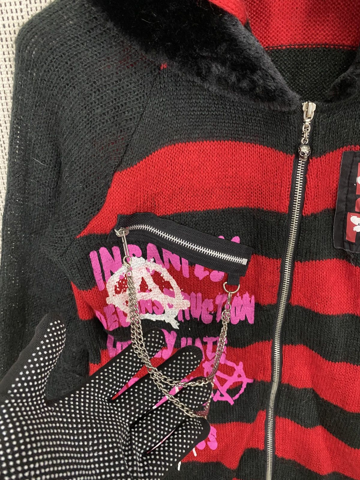 GOSTAR DE FUGA × If Six Was Nine × Seditionaries Gothic louta and punk knit hoodie inspired japanase punks Size US M / EU 48-50 / 2 - 10 Thumbnail