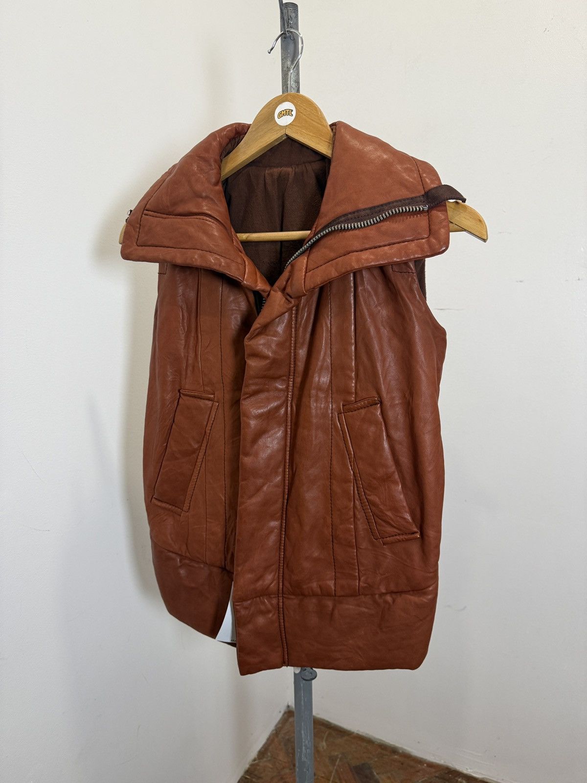 Rick Owens 2000’s Leather Vest Size US S / EU 44-46 / 1 - 7 Thumbnail