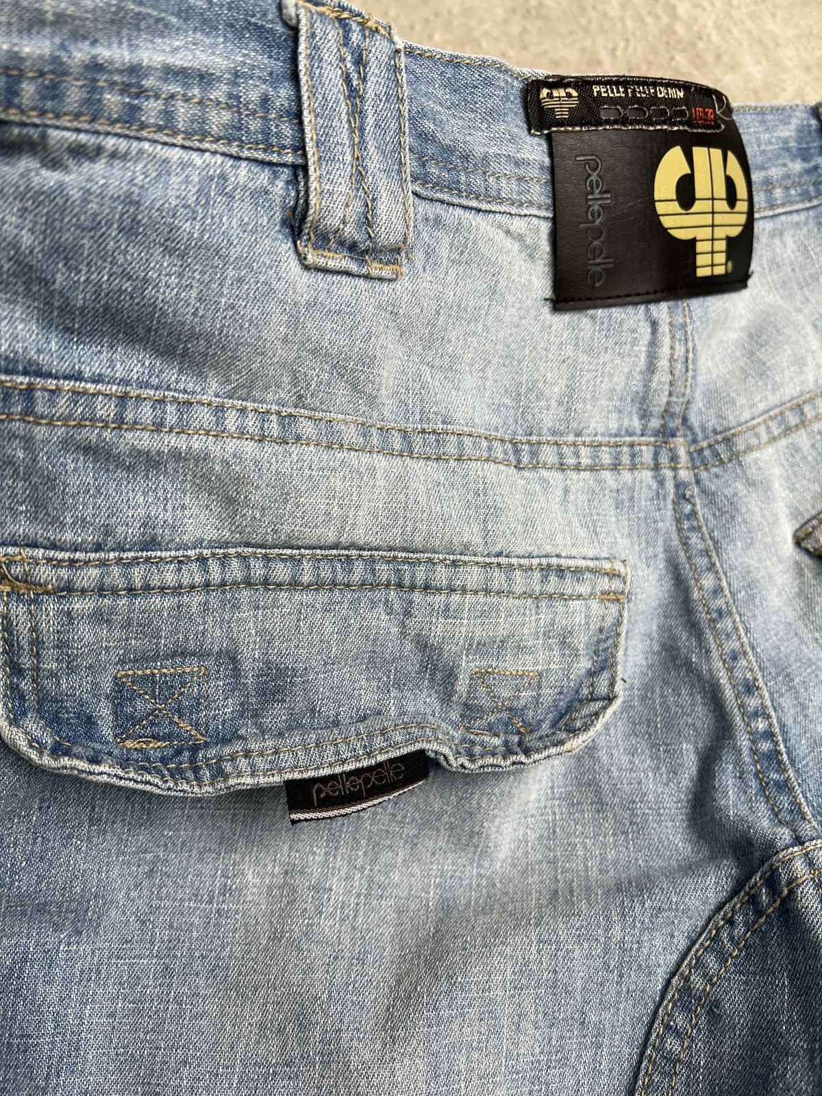 Pelle Pelle Pelle Pelle cargo denim distressed shorts pants Size US 30 / EU 46 - 10 Thumbnail