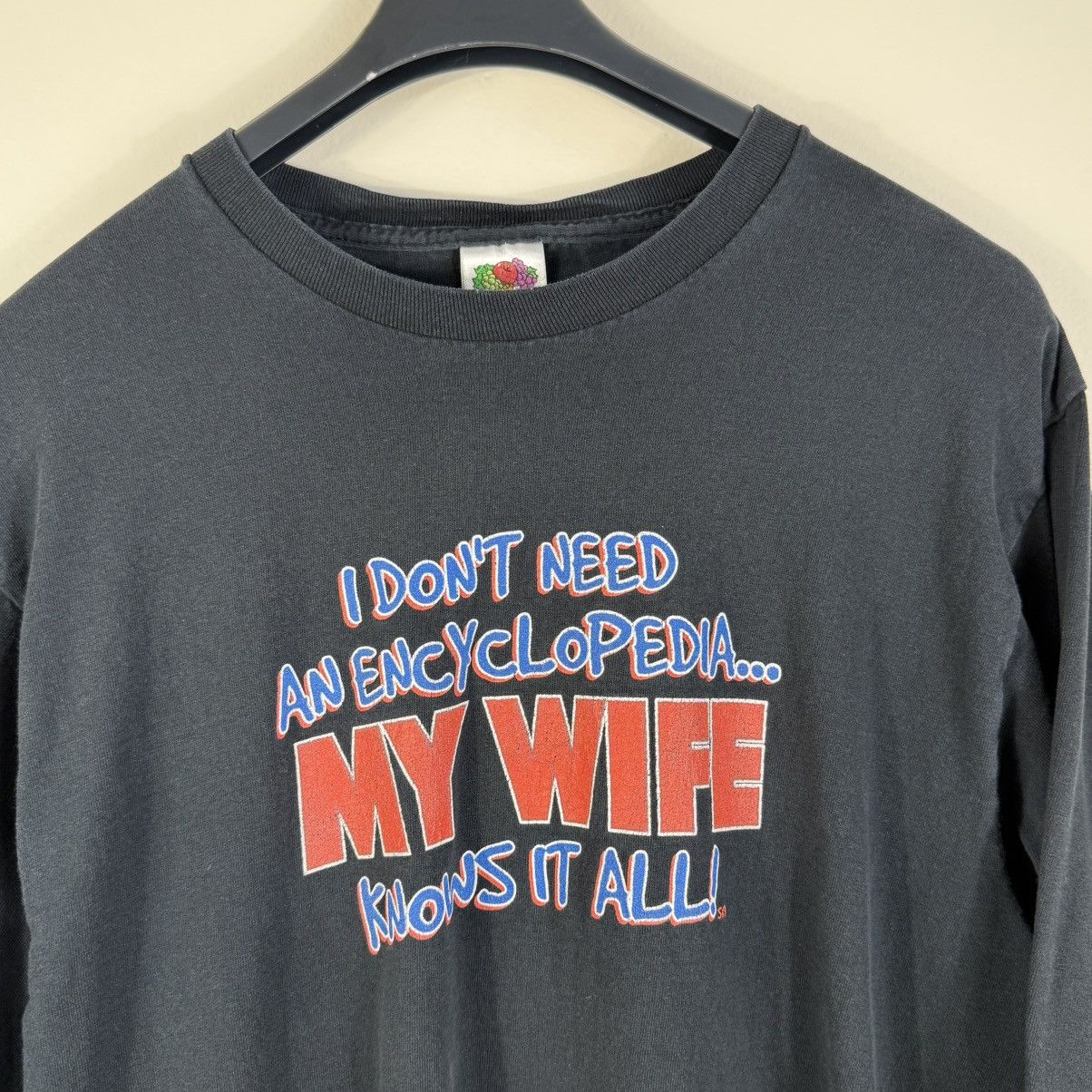 Vintage Fruit Of The Loom Men’s L-S Shirt Funny Graphic My Wife Size US L / EU 52-54 / 3 - 2 Thumbnail