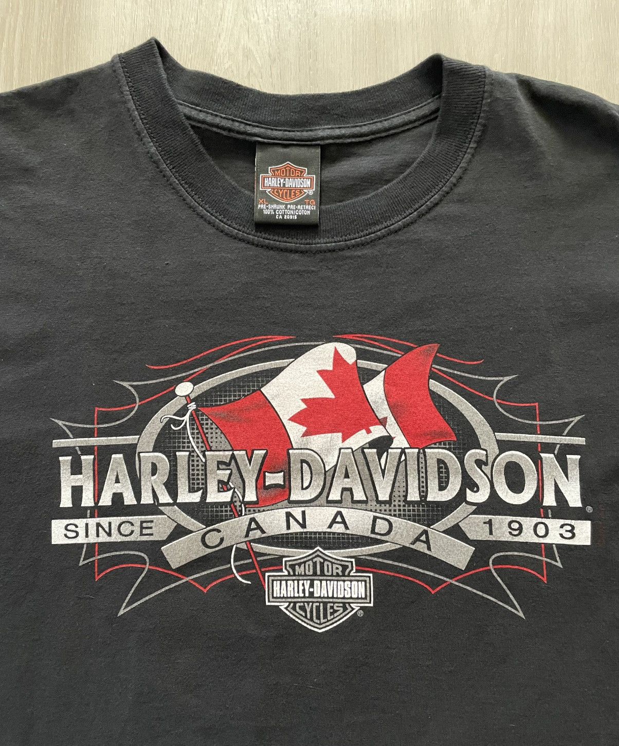 Harley Davidson VTG 2001 Harley Davidson Canada Medicine Hat Tee XL Size US XL / EU 56 / 4 - 4 Thumbnail
