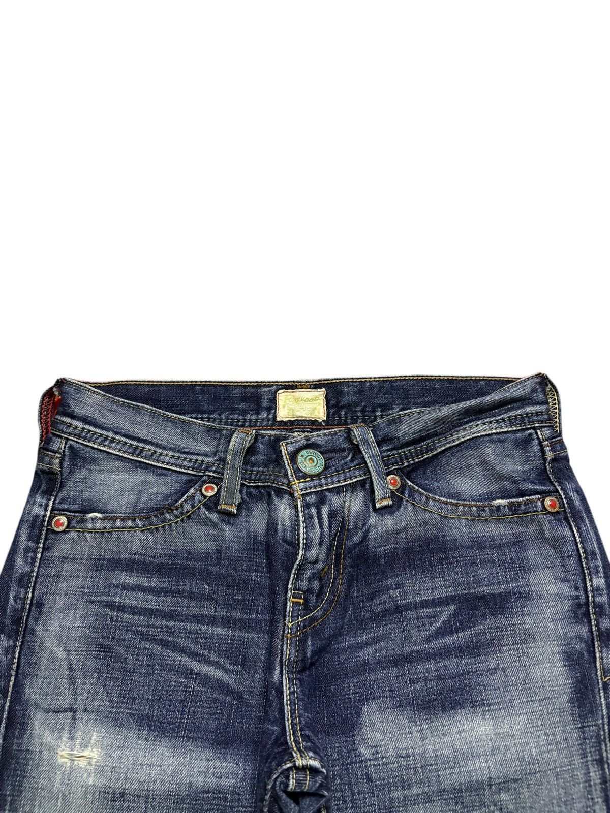 LVC × Levi's × Levi's Vintage Clothing Vintage Levis Reskoop Faded Wash Distressed Rip Flare Jeans Size 26" / US 2 / IT 38 - 4 Thumbnail