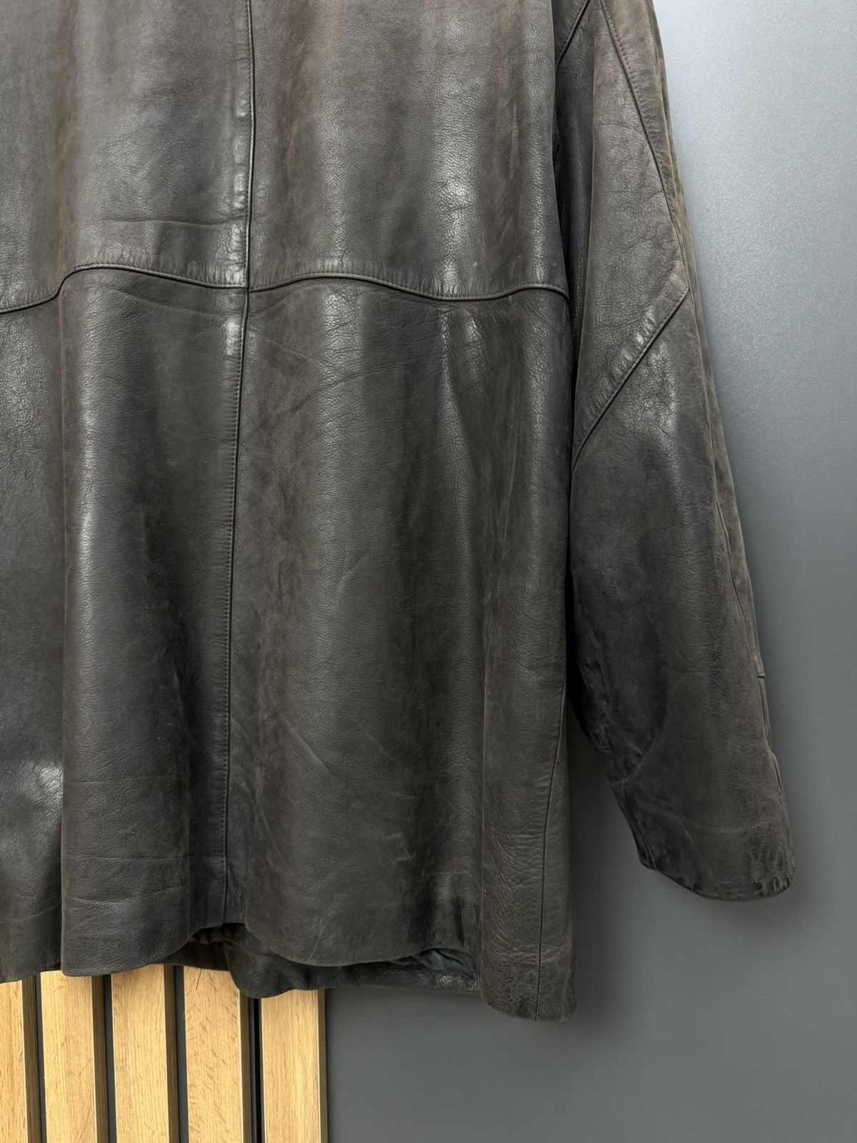 Adidas Vintage Adidas Dark Brown Leather Jacket Coat Size L Size US L / EU 52-54 / 3 - 16 Thumbnail