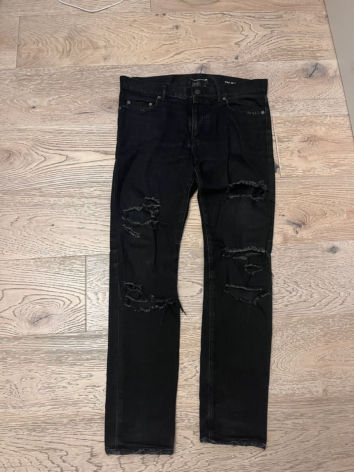 Saint Laurent Paris slp black crash denim hedi slimane Size US 32 / EU 48 - 1 Thumbnail