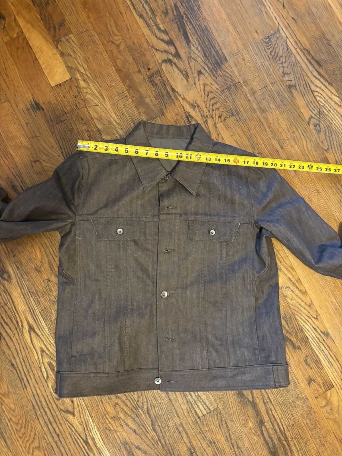 Rick Owens Drkshdw FW24 Raw Denim Trucker Jacket Dark Dust Size US L / EU 52-54 / 3 - 6 Thumbnail