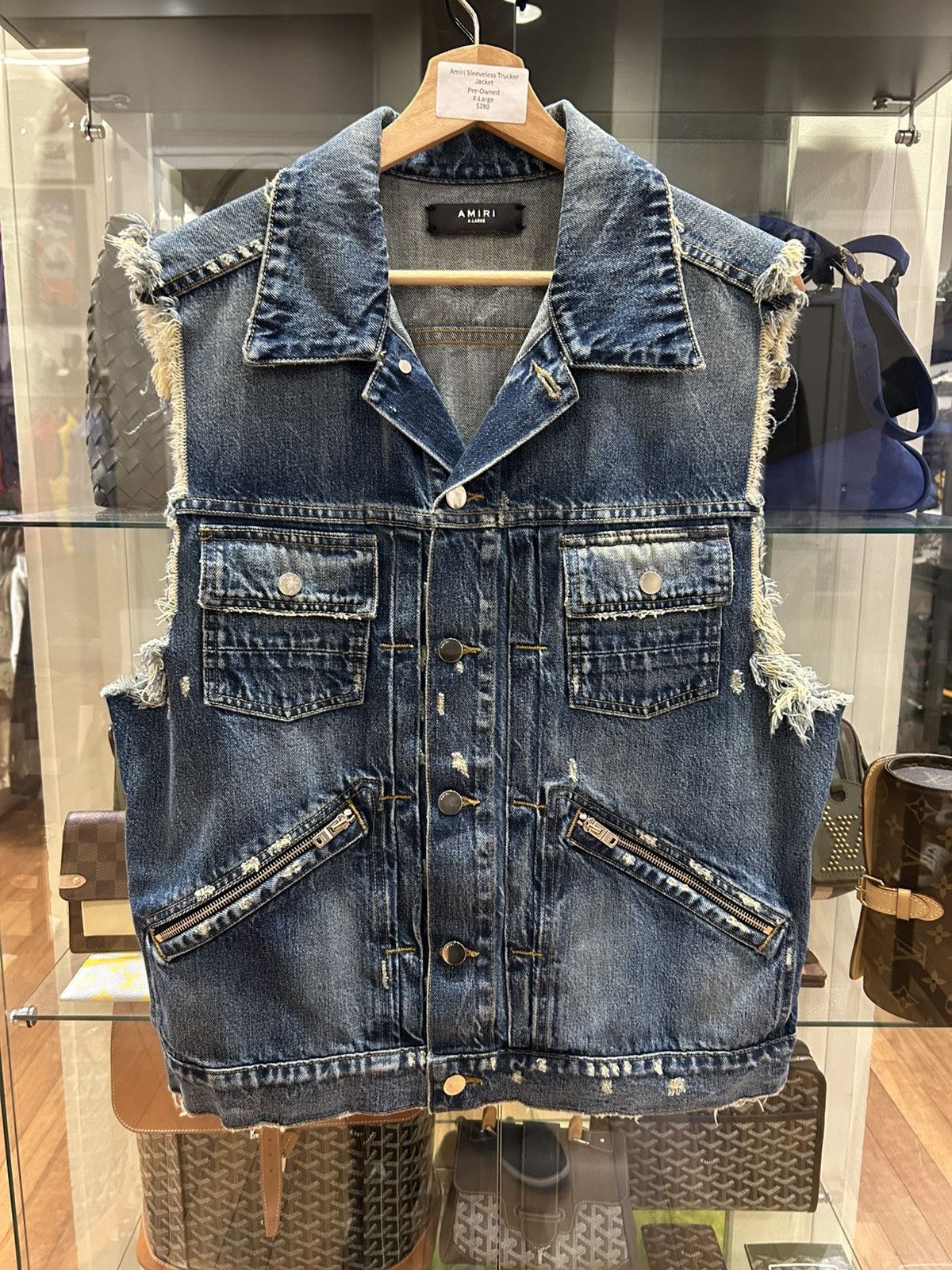 Amiri Amiri Sleeveless Trucker Jacket Size US XL / EU 56 / 4 - 1 Thumbnail