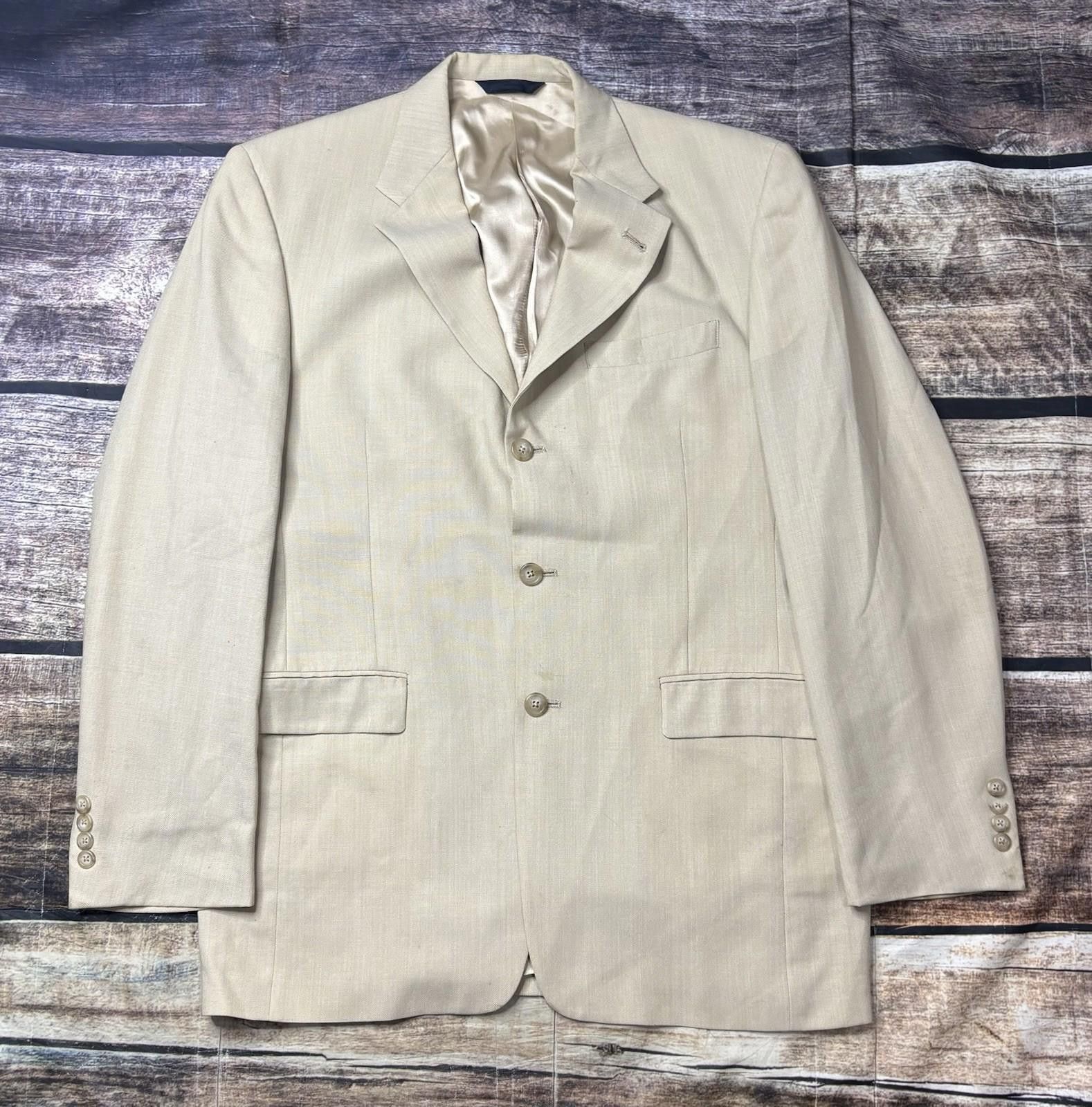 Burberry Burberry Blazer Jacket Mens 40L Beige Wool Sports Jacket Size 40L - 1 Thumbnail