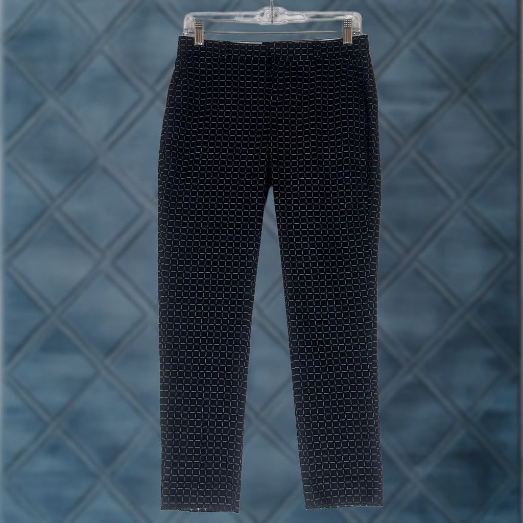 Banana Republic Banana Republic Avery Ankle Pants 00P Petite Blue Check Dry Hem Pants Women Size 24" / US 00 / IT 34 - 1 Thumbnail