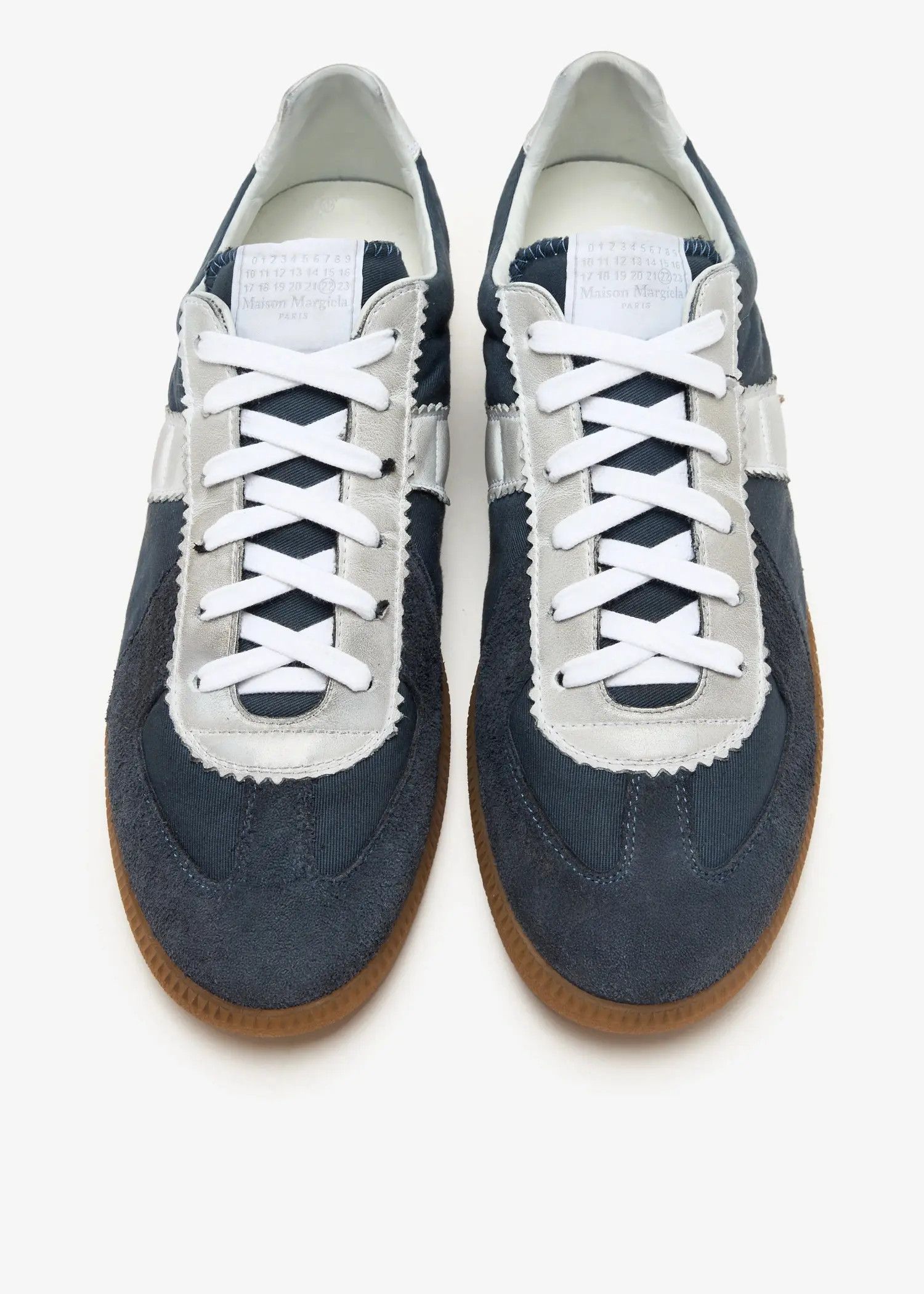 Maison Margiela oc11z1225 Replica Low-Top Sneakers in Navy/Silver Size US 8 / EU 41 - 5 Thumbnail