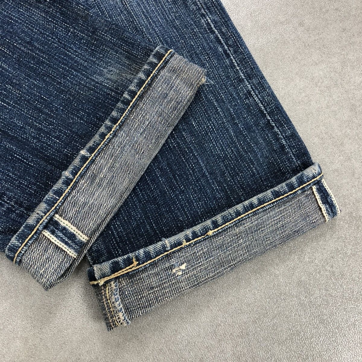 Japanese Brand × Sugar Cane 🇯🇵 Vintage Sugar Cane Onikiwa Distressed Faded Selvedge Jeans Size US 27 - 15 Thumbnail